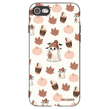 Picasee Apple iPhone SE 2022 Hülle - Schwarzes Silikon - Pumpkin spice