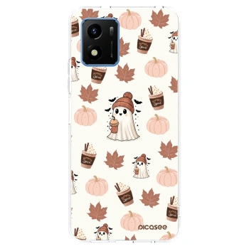 Picasee Vivo Y01 Hülle - Transparentes Silikon - Pumpkin spice