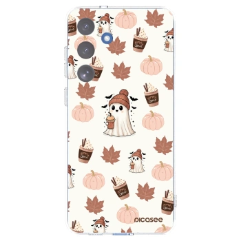 Picasee Samsung Galaxy S25 FE 5G Hülle - Transparentes Silikon - Pumpkin spice