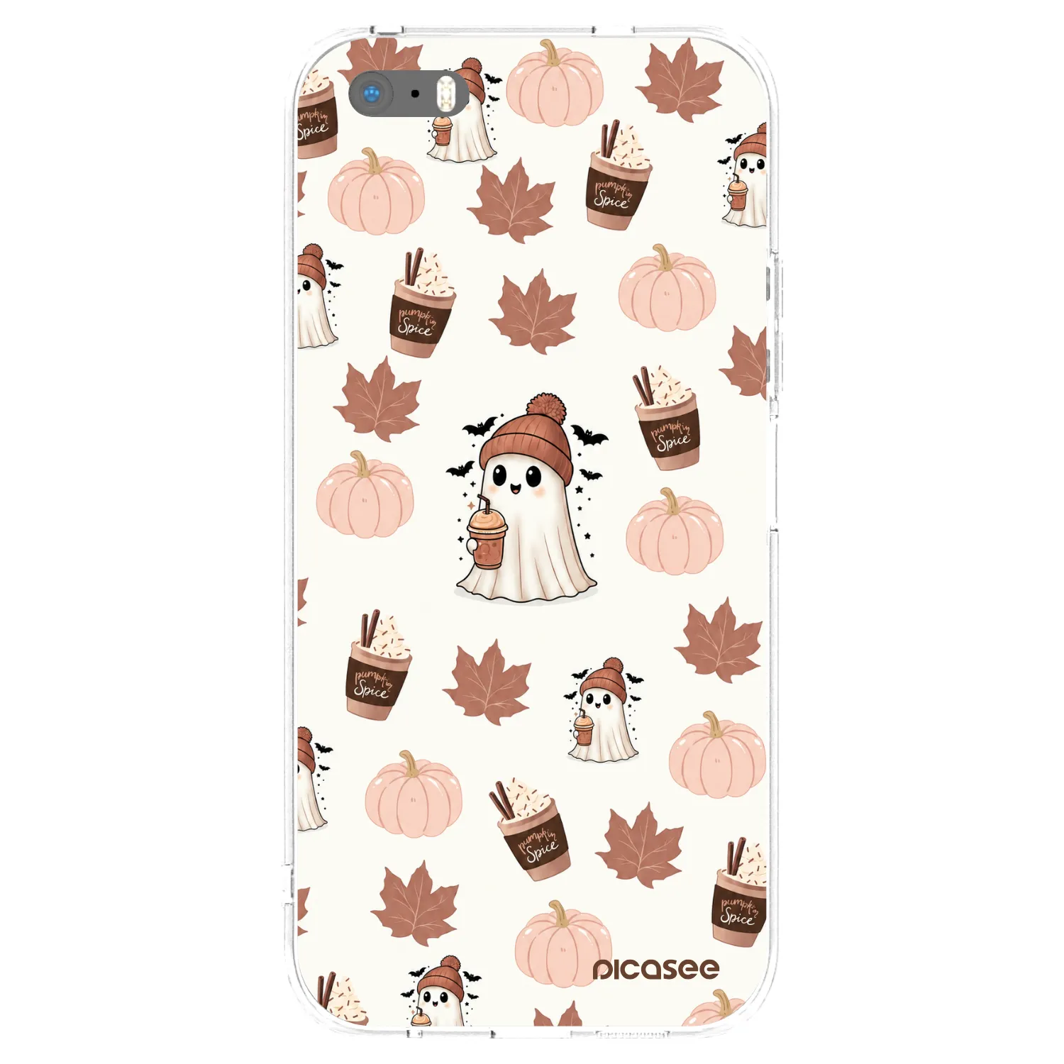 Picasee Apple iPhone 5/5S/SE Hülle - Transparentes Silikon - Pumpkin spice