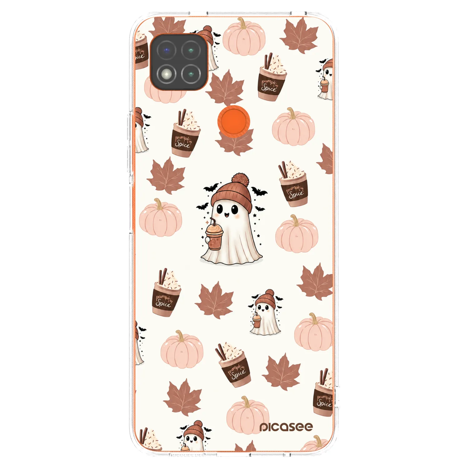 Picasee Xiaomi Redmi 9C Hülle - Transparentes Silikon - Pumpkin spice