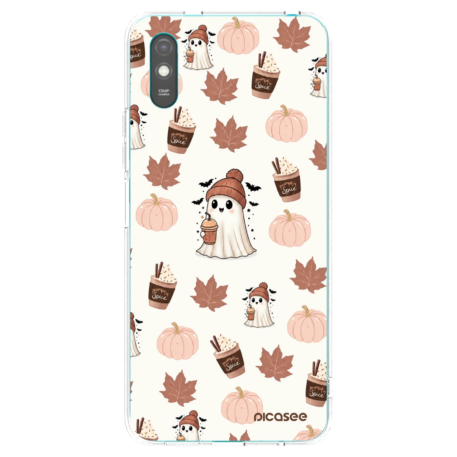 Picasee Xiaomi Redmi 9A Hülle - Transparentes Silikon - Pumpkin spice