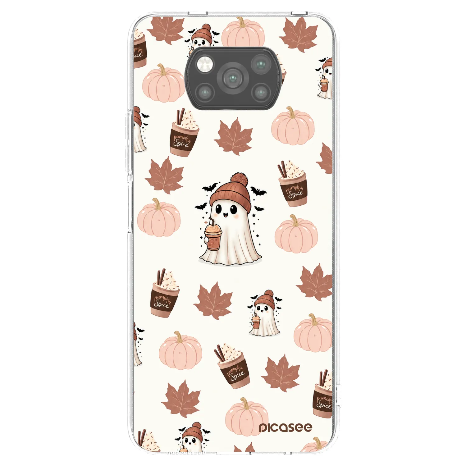 Picasee Xiaomi Poco X3 Hülle - Schwarzes Silikon - Pumpkin spice