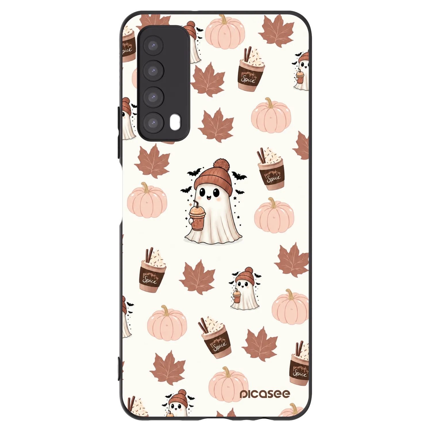 Picasee Huawei P Smart 2021 Hülle - Schwarzes Silikon - Pumpkin spice