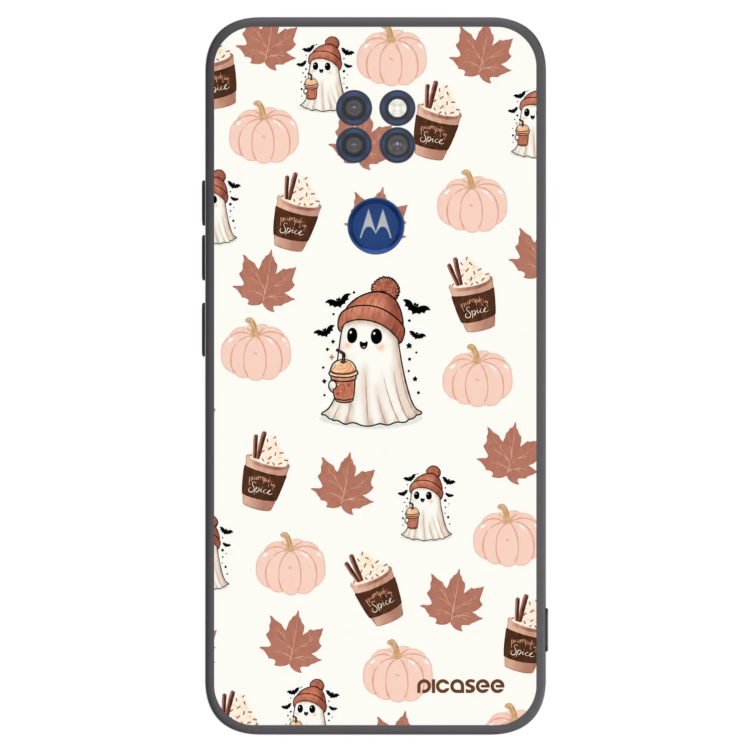 Picasee Motorola Moto G9 Play Hülle - Schwarzes Silikon - Pumpkin spice