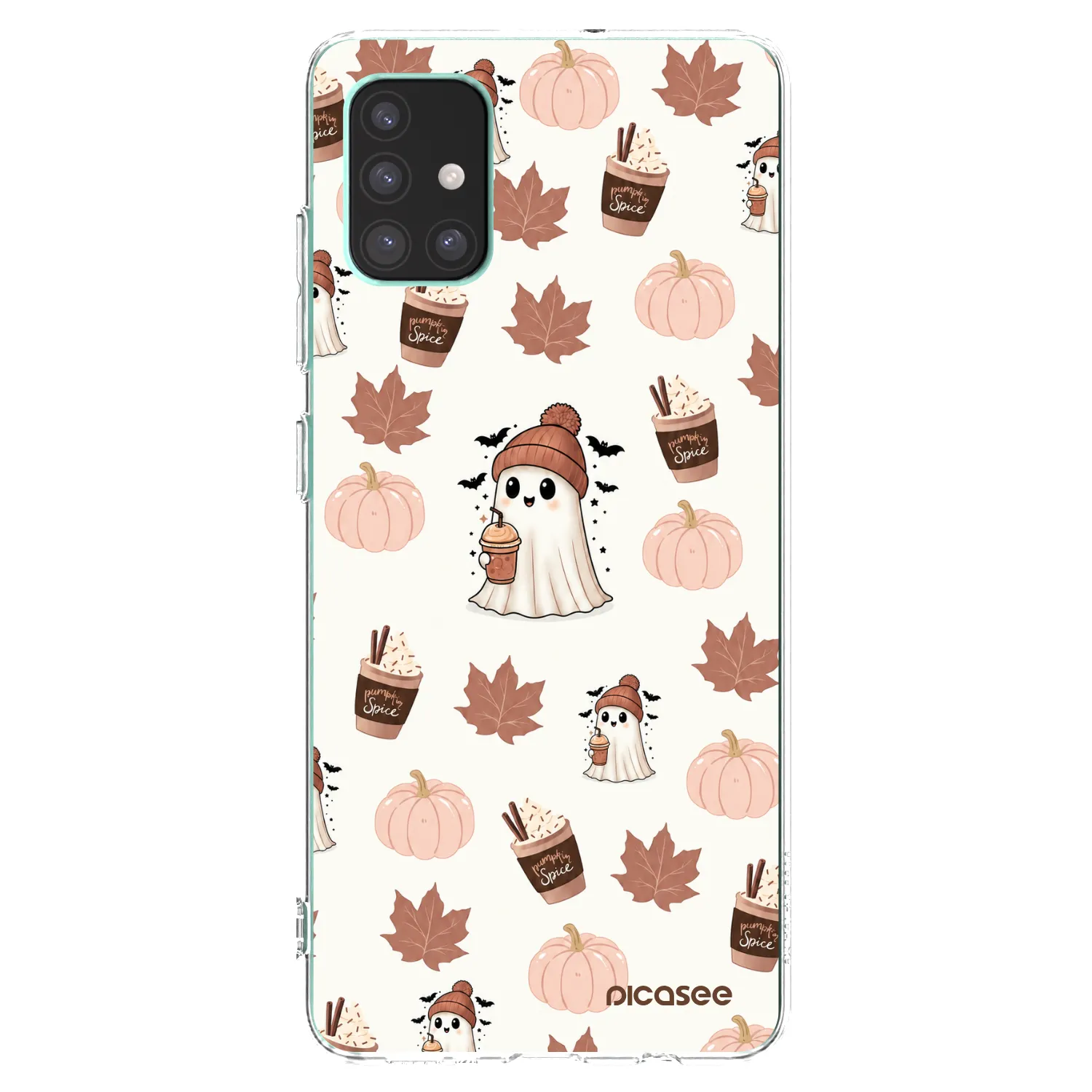 Picasee Samsung Galaxy M51 M515F Hülle - Transparentes Silikon - Pumpkin spice