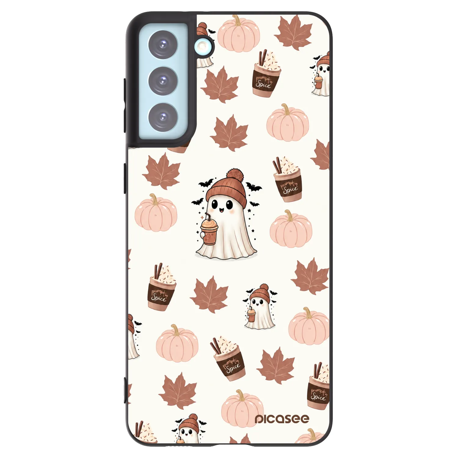 Picasee Samsung Galaxy S21+ 5G G996F Hülle - Schwarzes Silikon - Pumpkin spice