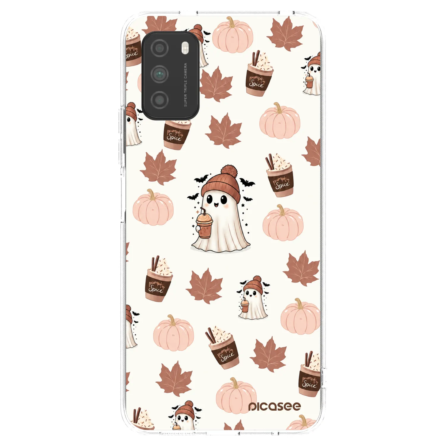 Picasee Xiaomi Poco M3 Hülle - Transparentes Silikon - Pumpkin spice