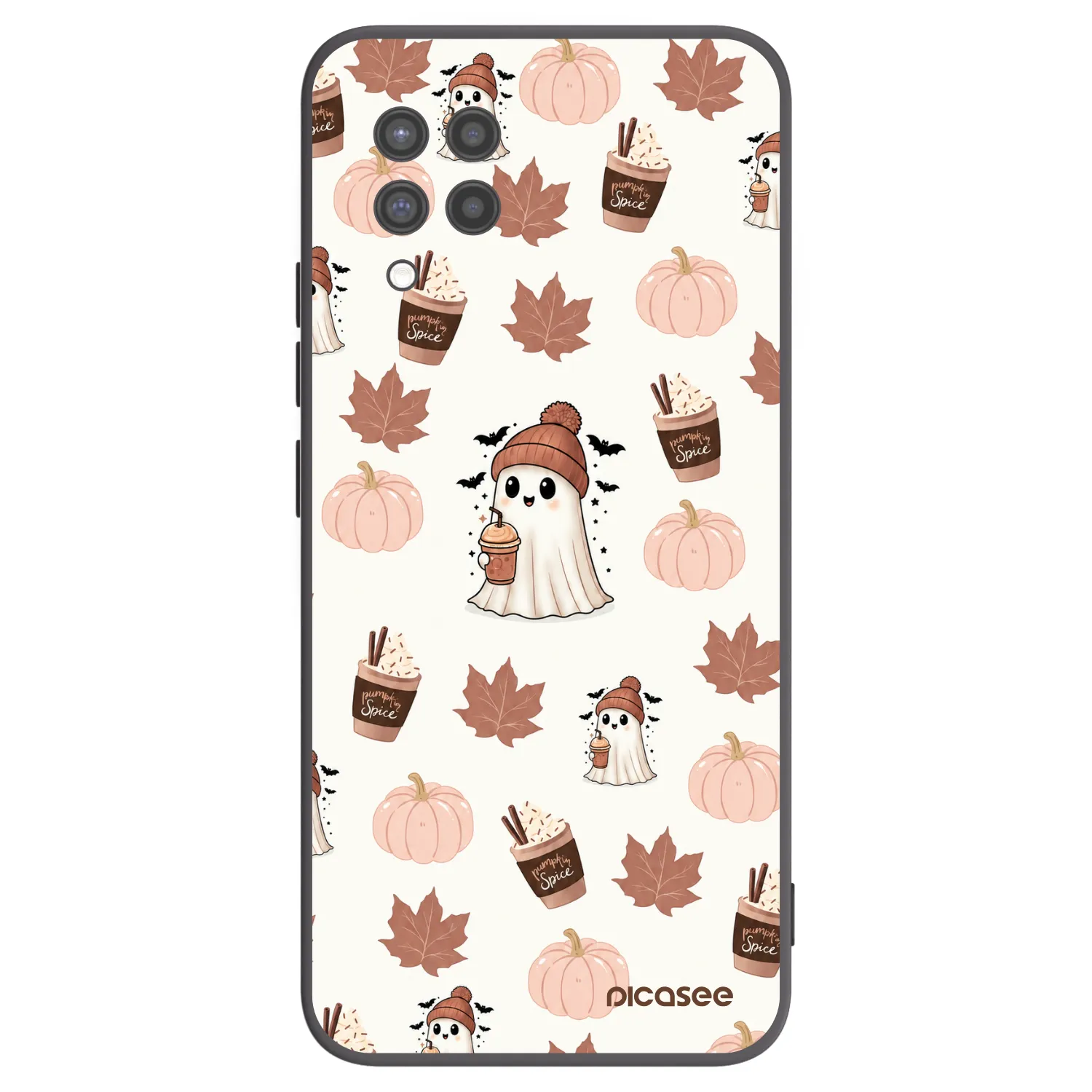 Picasee Samsung Galaxy A42 A426B Hülle - Schwarzes Silikon - Pumpkin spice