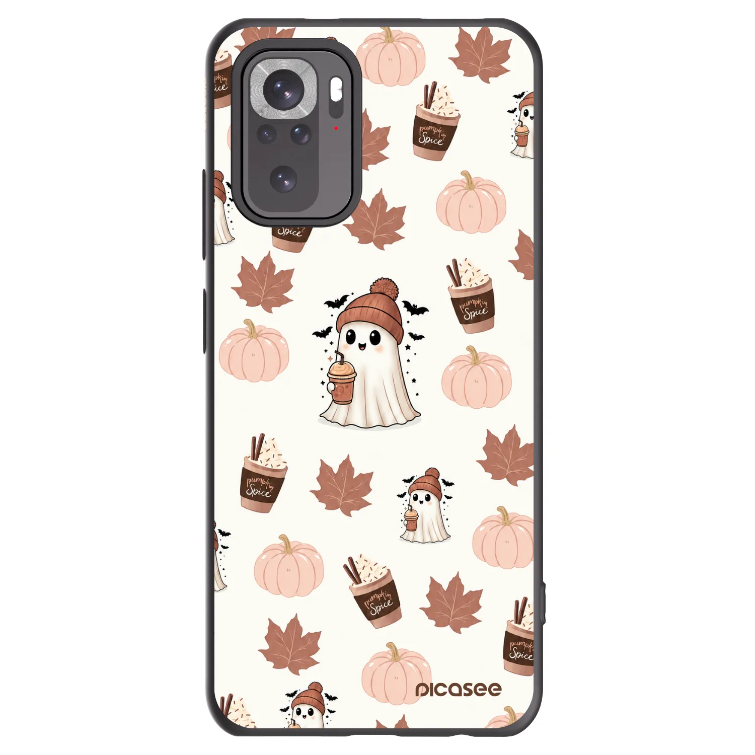Picasee Xiaomi Redmi Note 10S Hülle - Schwarzes Silikon - Pumpkin spice