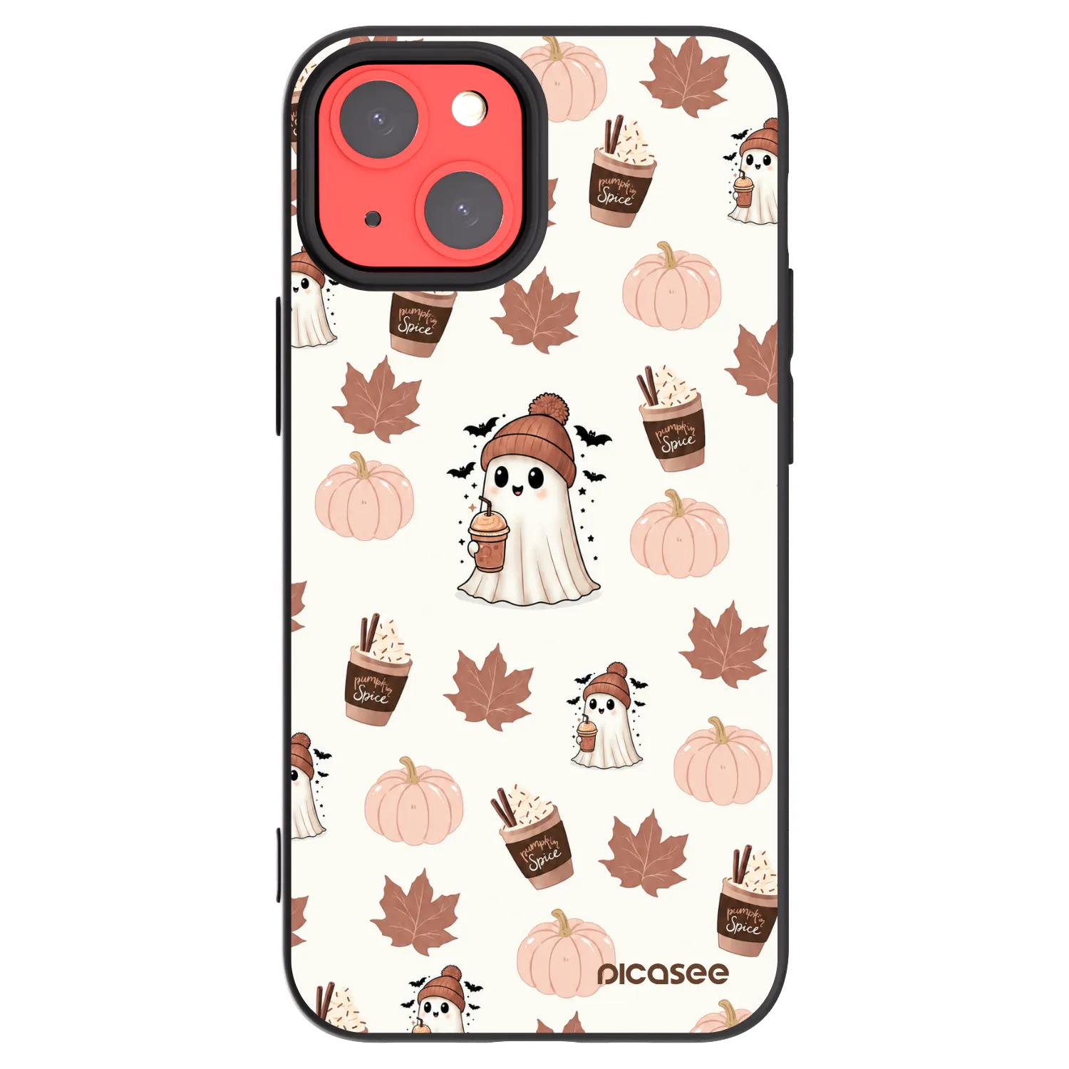Picasee Apple iPhone 13 mini Hülle - Schwarzes Silikon - Pumpkin spice