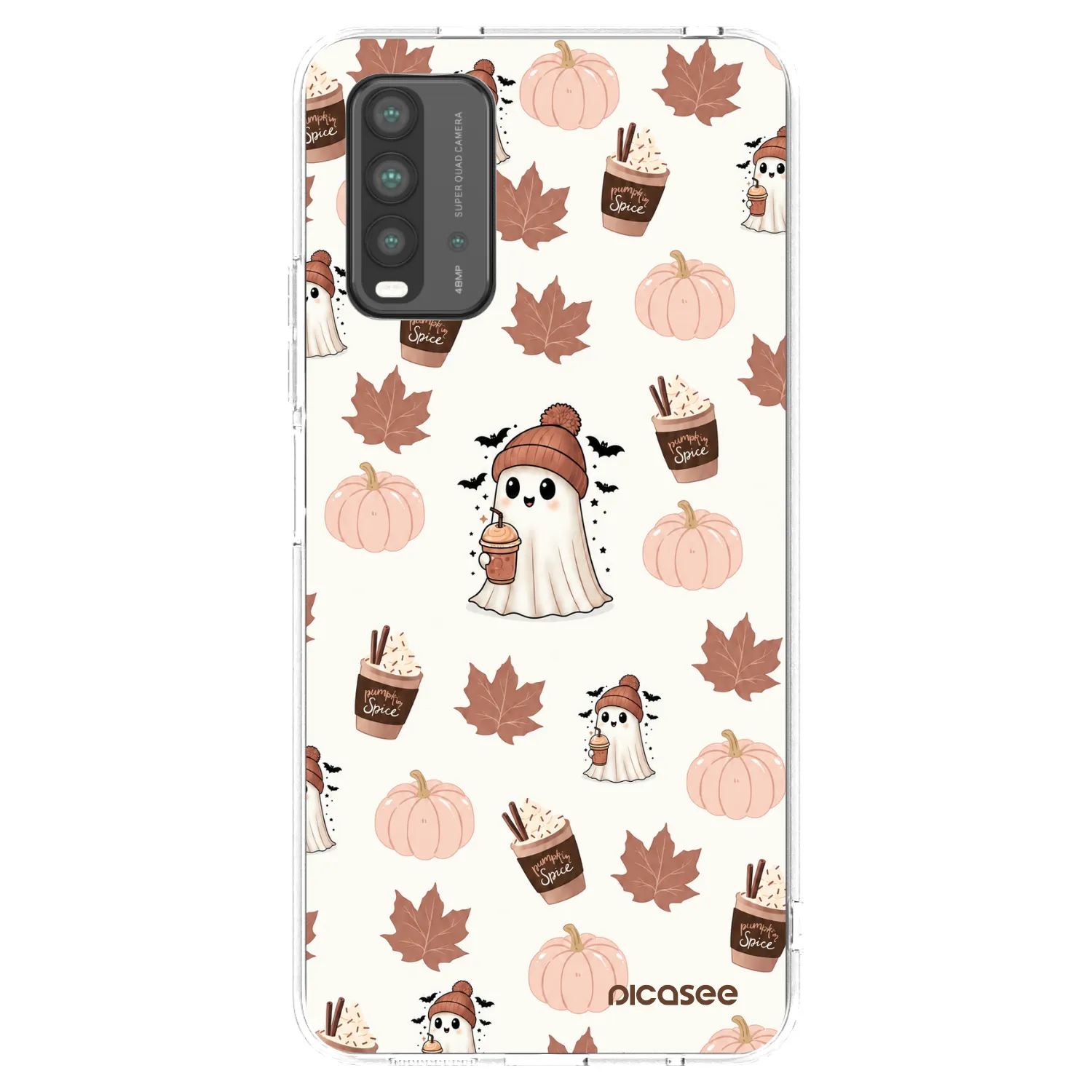 Picasee Xiaomi Redmi 9T Hülle - Transparentes Silikon - Pumpkin spice