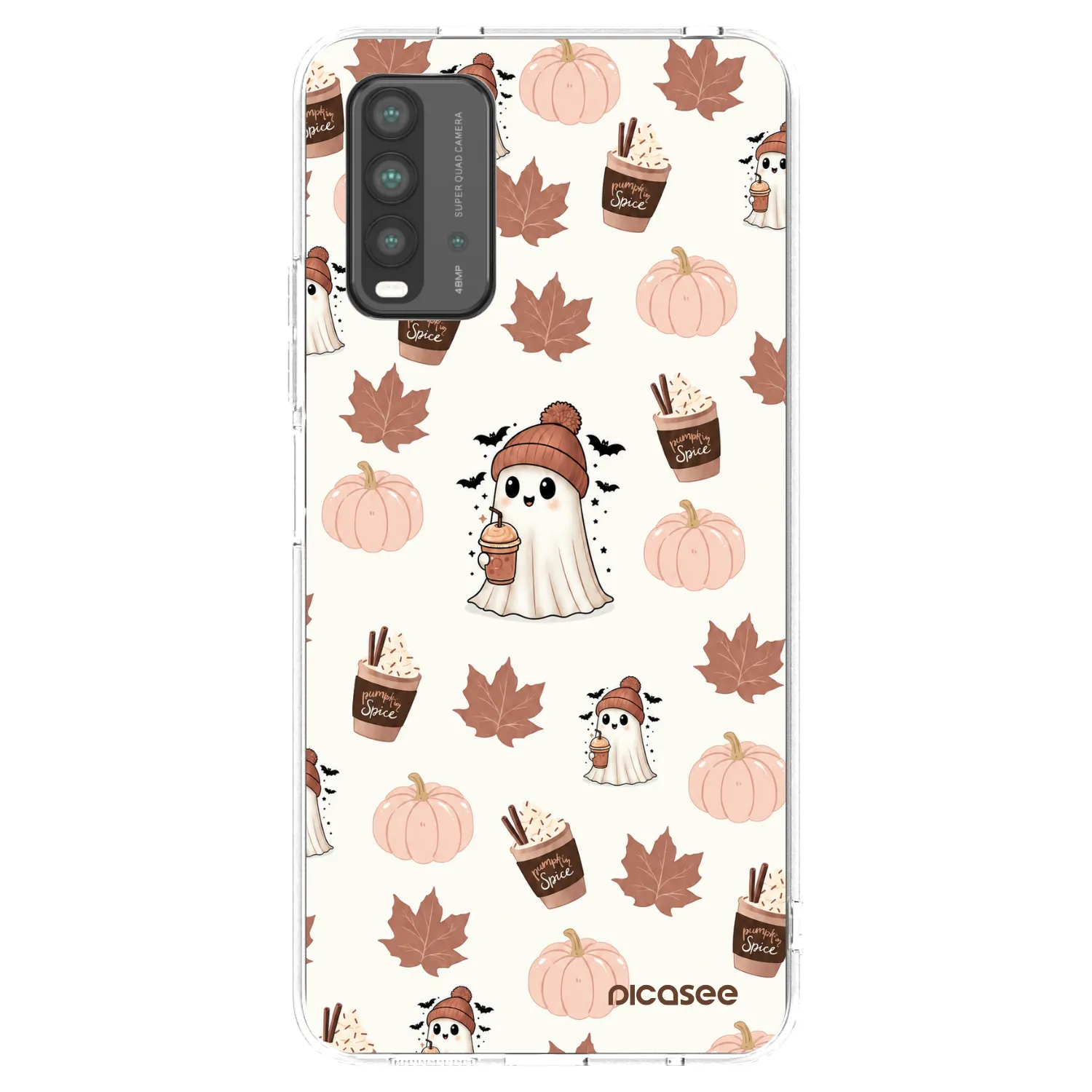 Picasee Xiaomi Redmi 9T Hülle - Schwarzes Silikon - Pumpkin spice