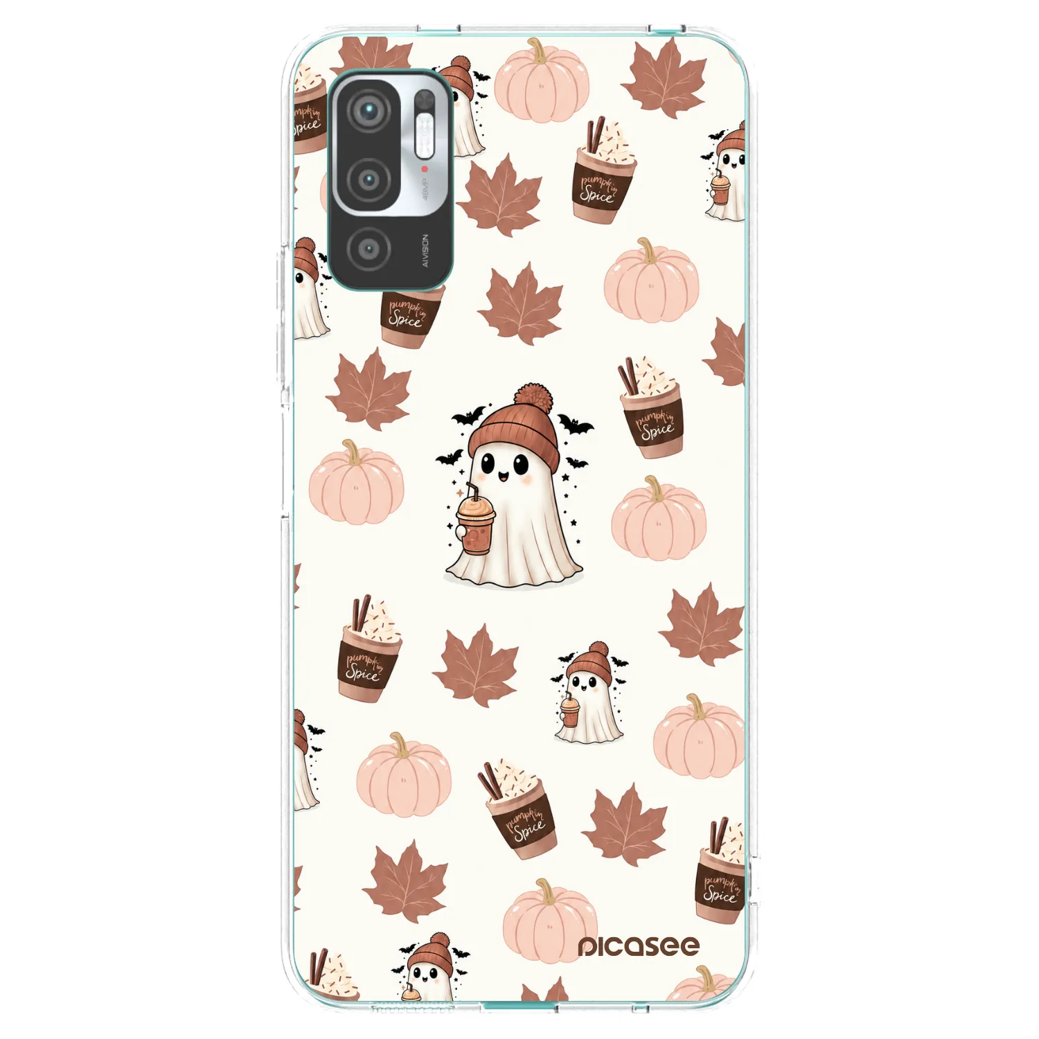 Picasee Xiaomi Redmi Note 10 5G Hülle - Transparentes Silikon - Pumpkin spice