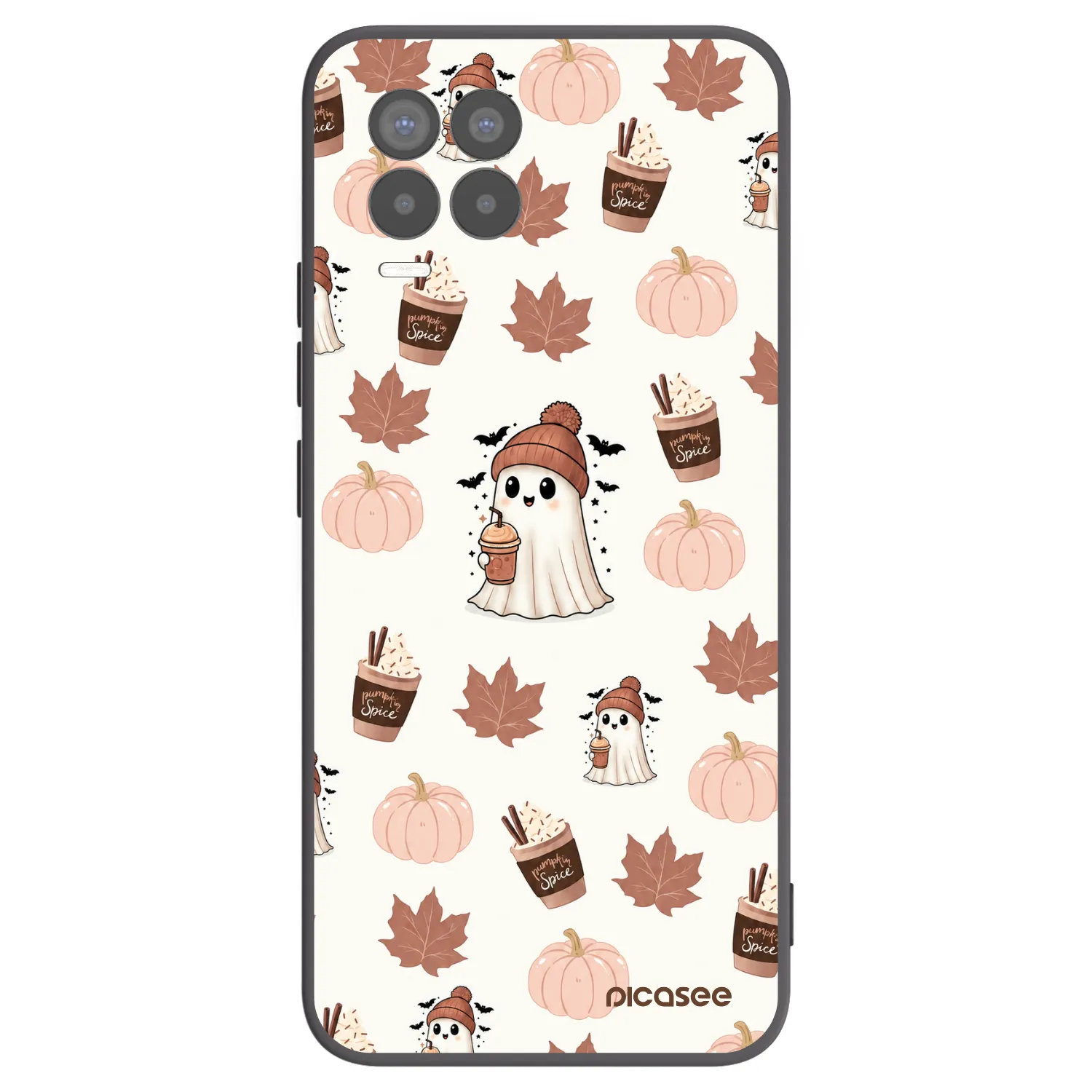 Picasee Realme 8 4G Hülle - Schwarzes Silikon - Pumpkin spice