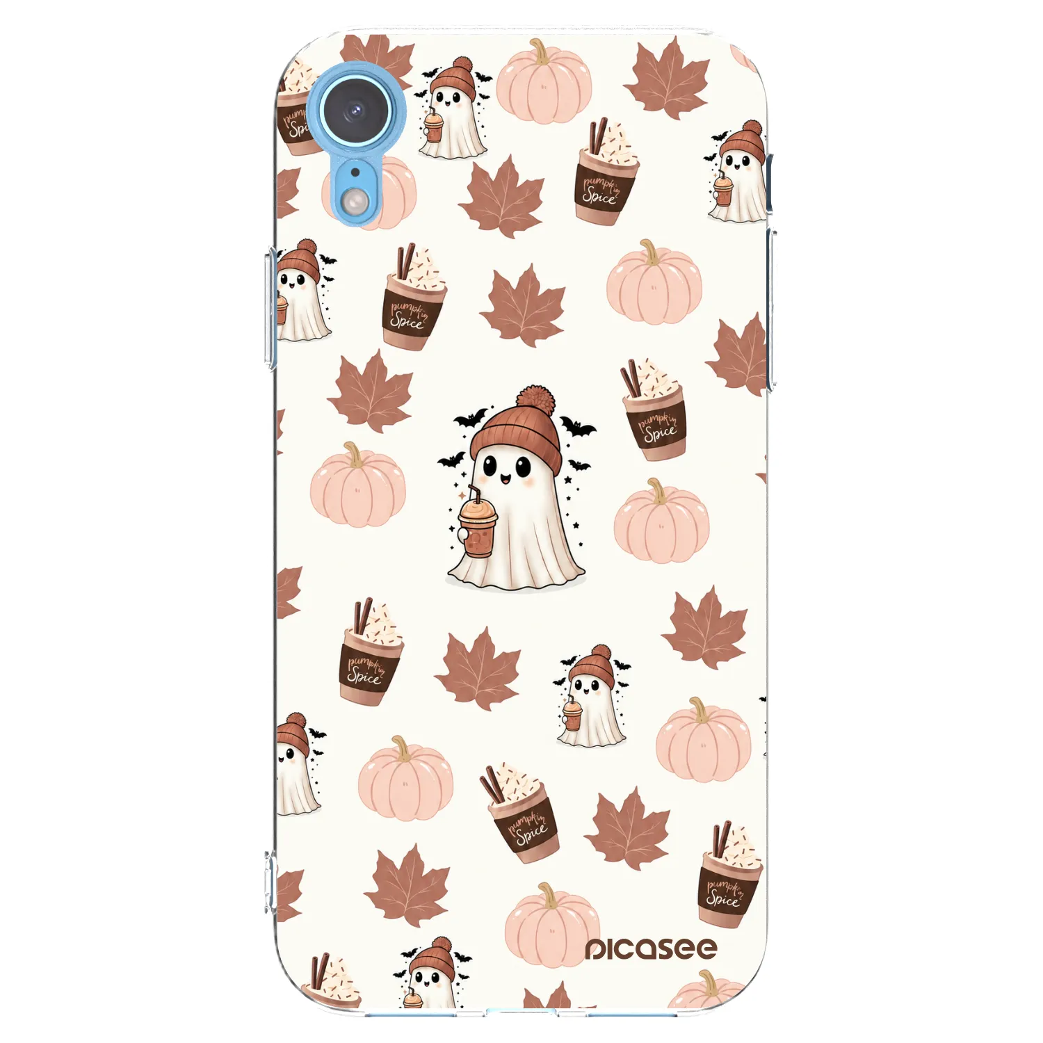 Picasee Apple iPhone XR Hülle - Transparentes Silikon - Pumpkin spice