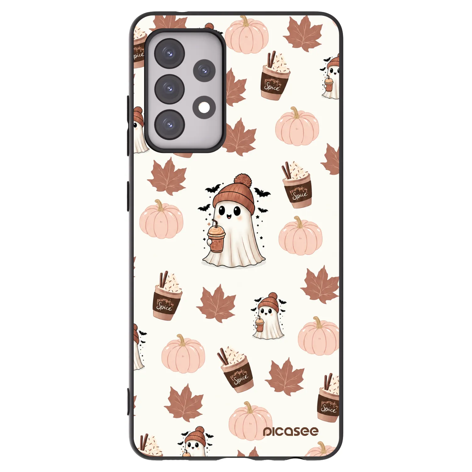 Picasee Samsung Galaxy A52s 5G A528B Hülle - Schwarzes Silikon - Pumpkin spice