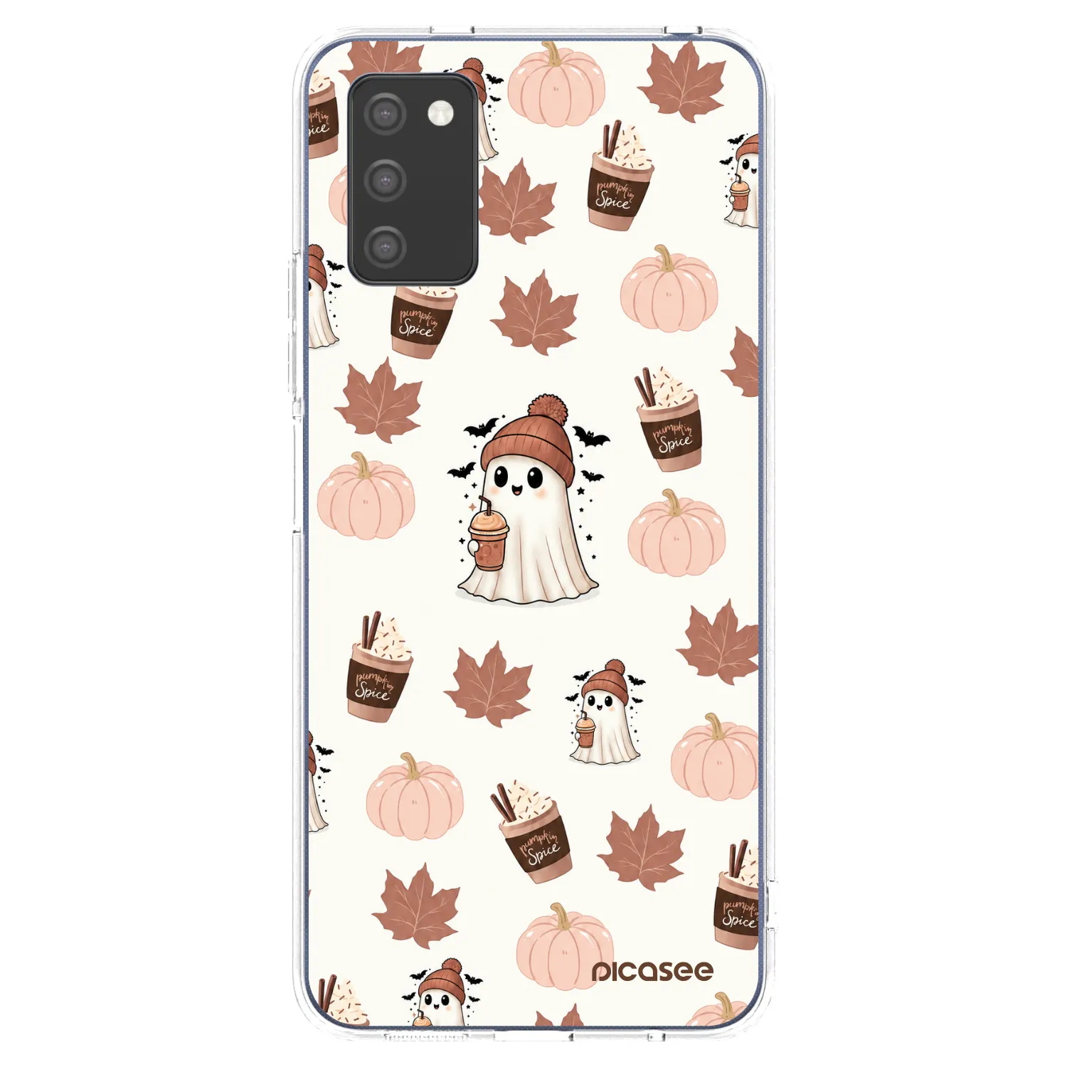 Picasee Samsung Galaxy A03s A037G Hülle - Transparentes Silikon - Pumpkin spice