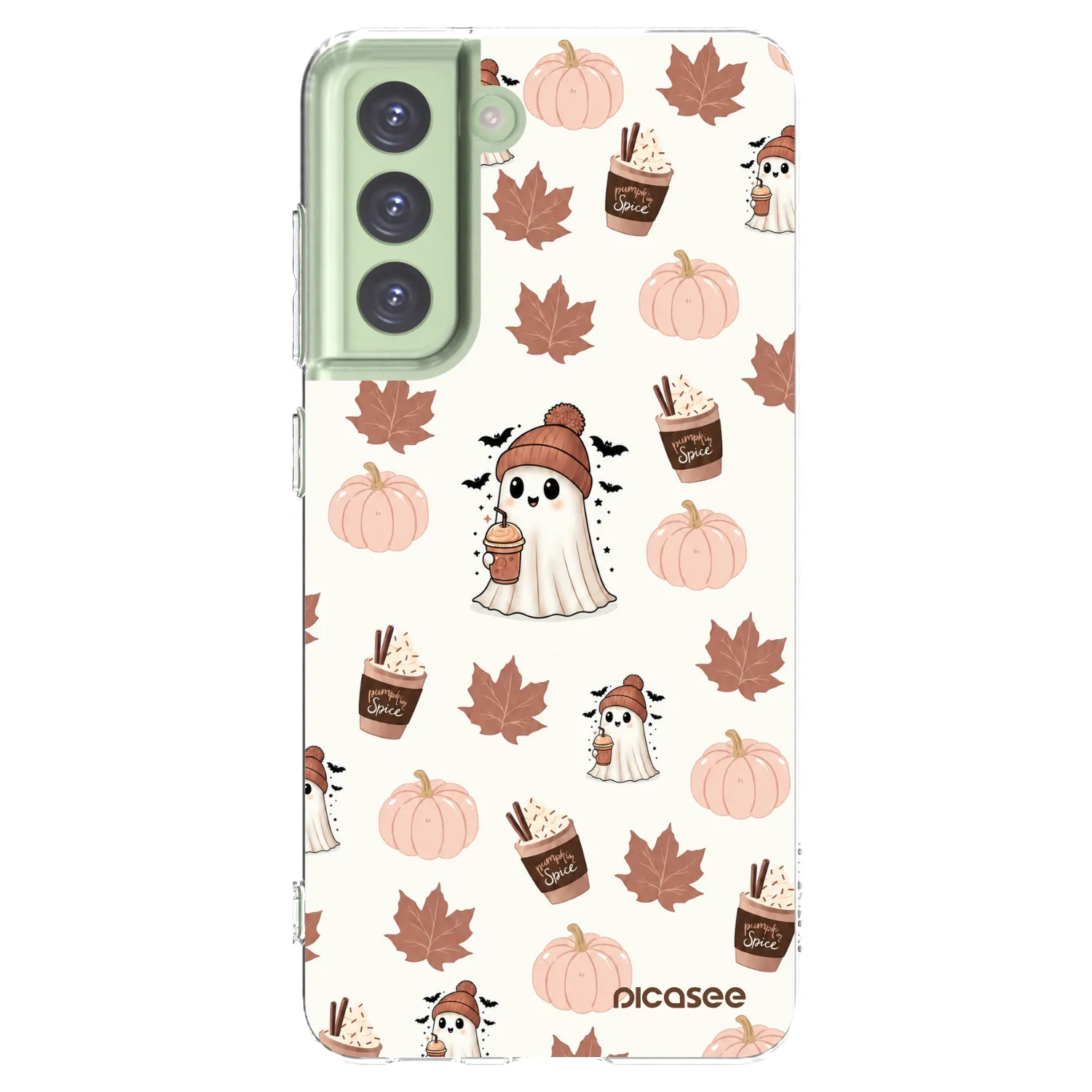 Picasee Samsung Galaxy S21 FE 5G Hülle - Transparentes Silikon - Pumpkin spice