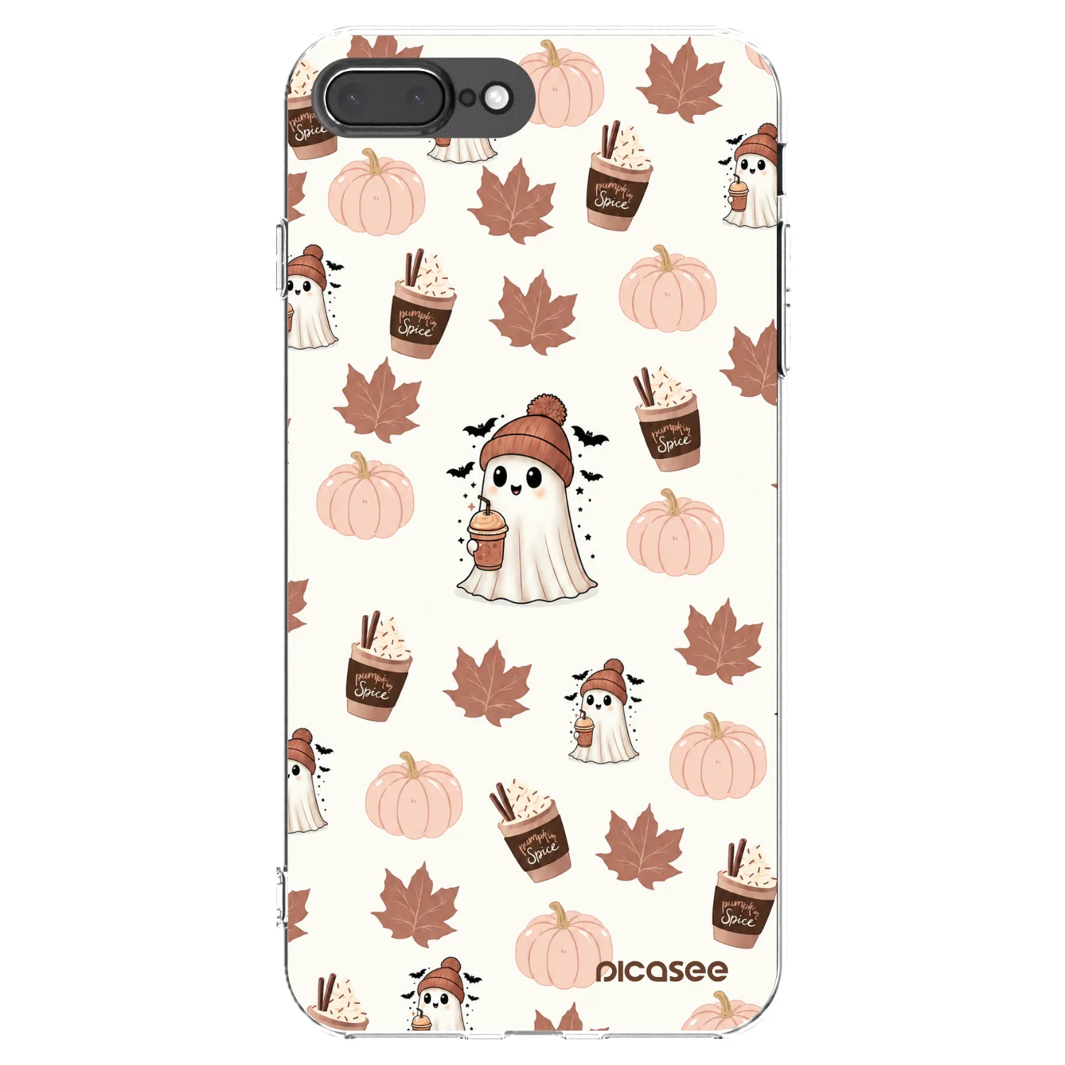 Picasee Apple iPhone 7 Plus Hülle - Transparentes Silikon - Pumpkin spice
