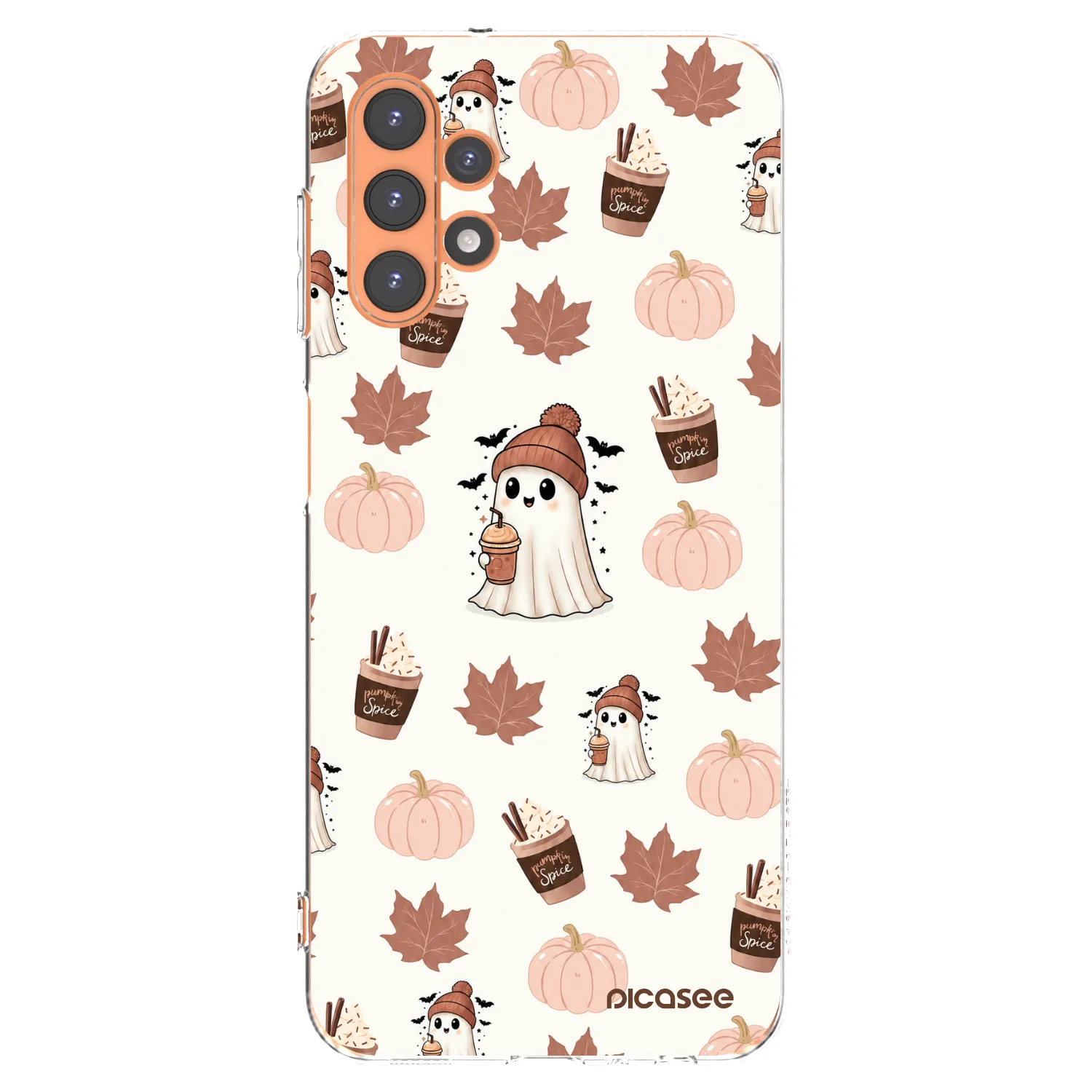 Picasee Samsung Galaxy A13 4G A135 Hülle - Transparentes Silikon - Pumpkin spice