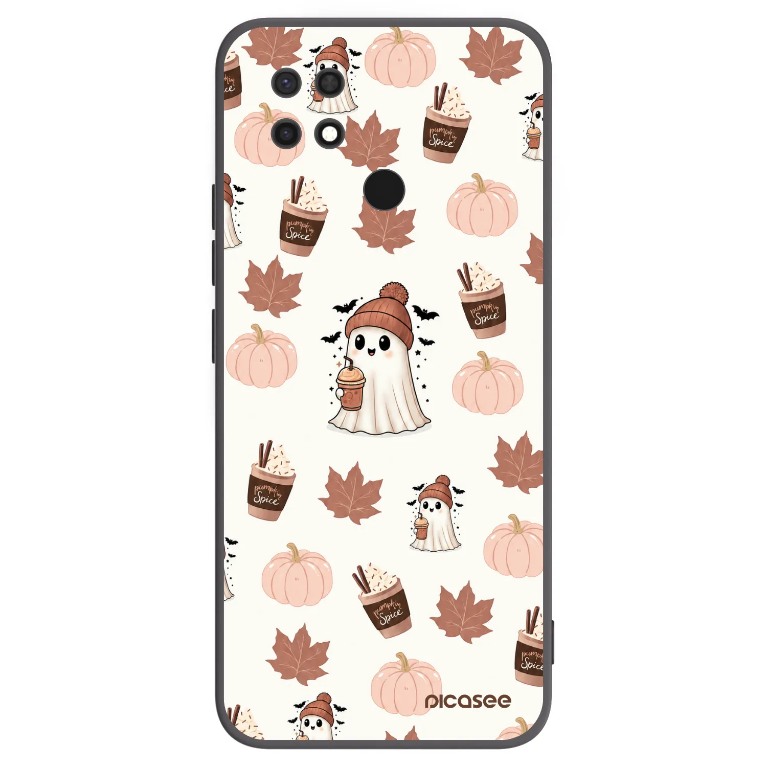 Picasee Xiaomi Redmi 10C Hülle - Schwarzes Silikon - Pumpkin spice