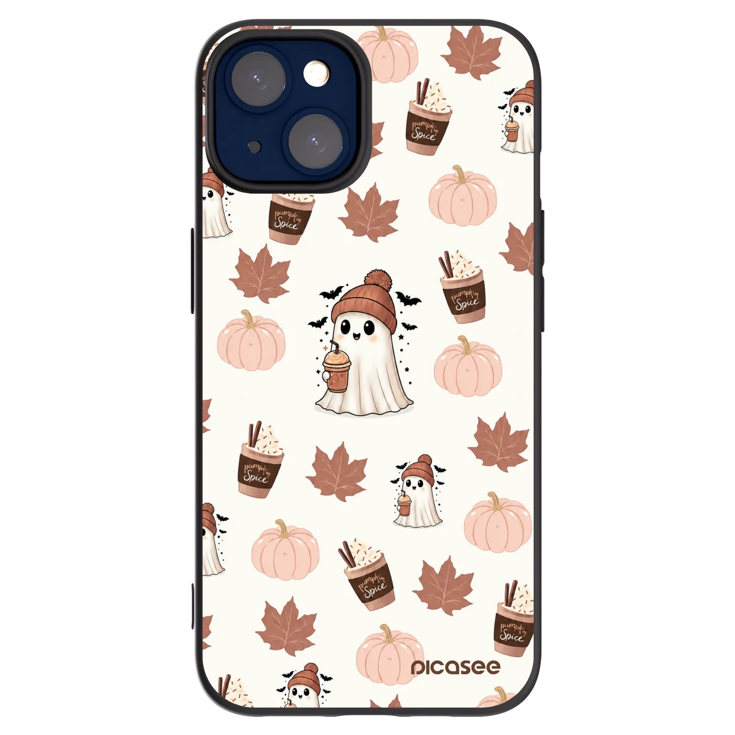 Picasee Apple iPhone 14 Hülle - Schwarzes Silikon - Pumpkin spice