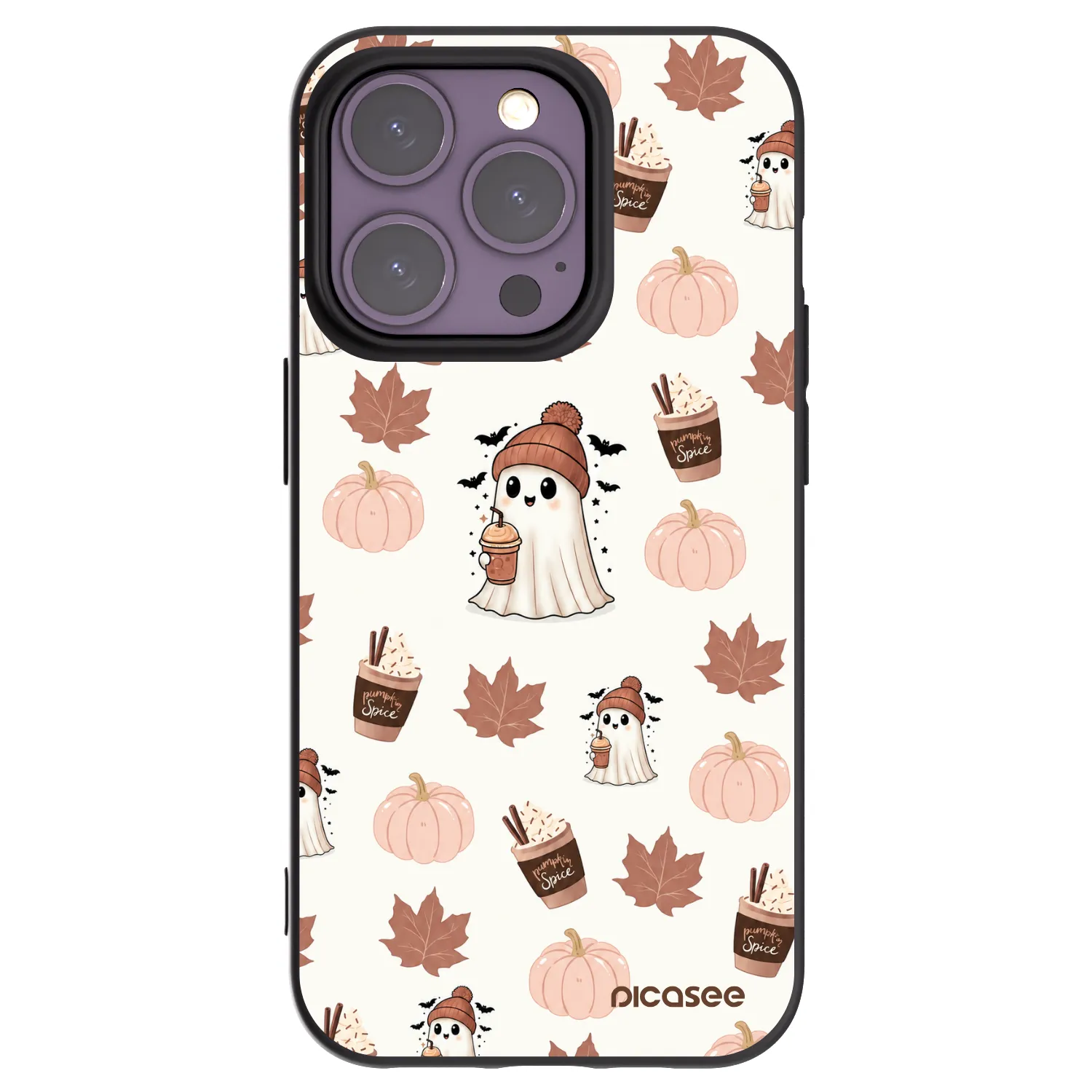 Picasee Apple iPhone 14 Pro Hülle - Schwarzes Silikon - Pumpkin spice