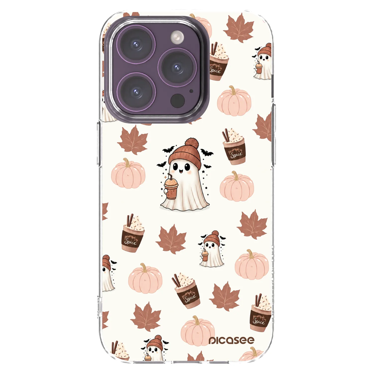 Picasee Apple iPhone 14 Pro Hülle - Transparentes Silikon - Pumpkin spice