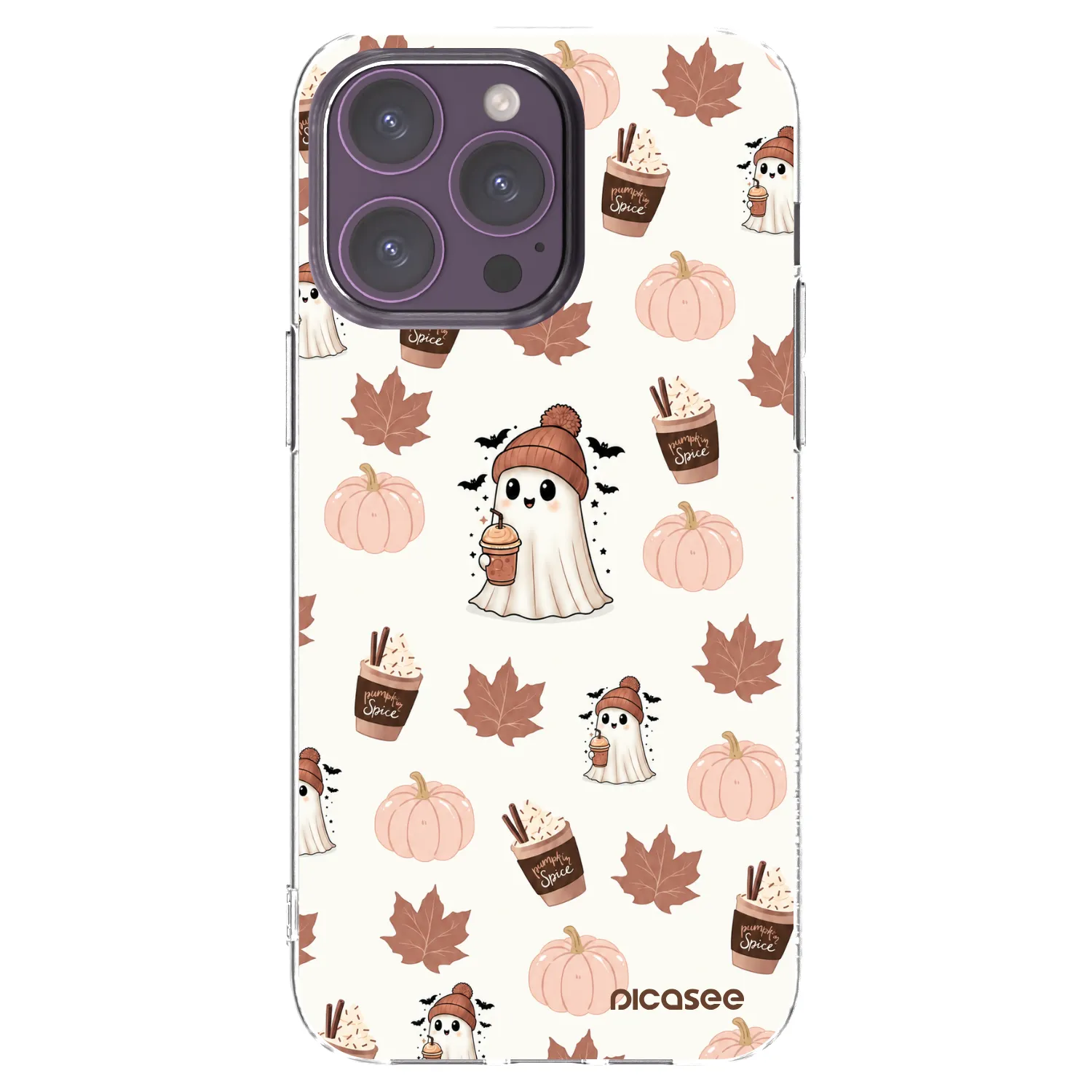 Picasee Apple iPhone 14 Pro Max Hülle - Transparentes Silikon - Pumpkin spice