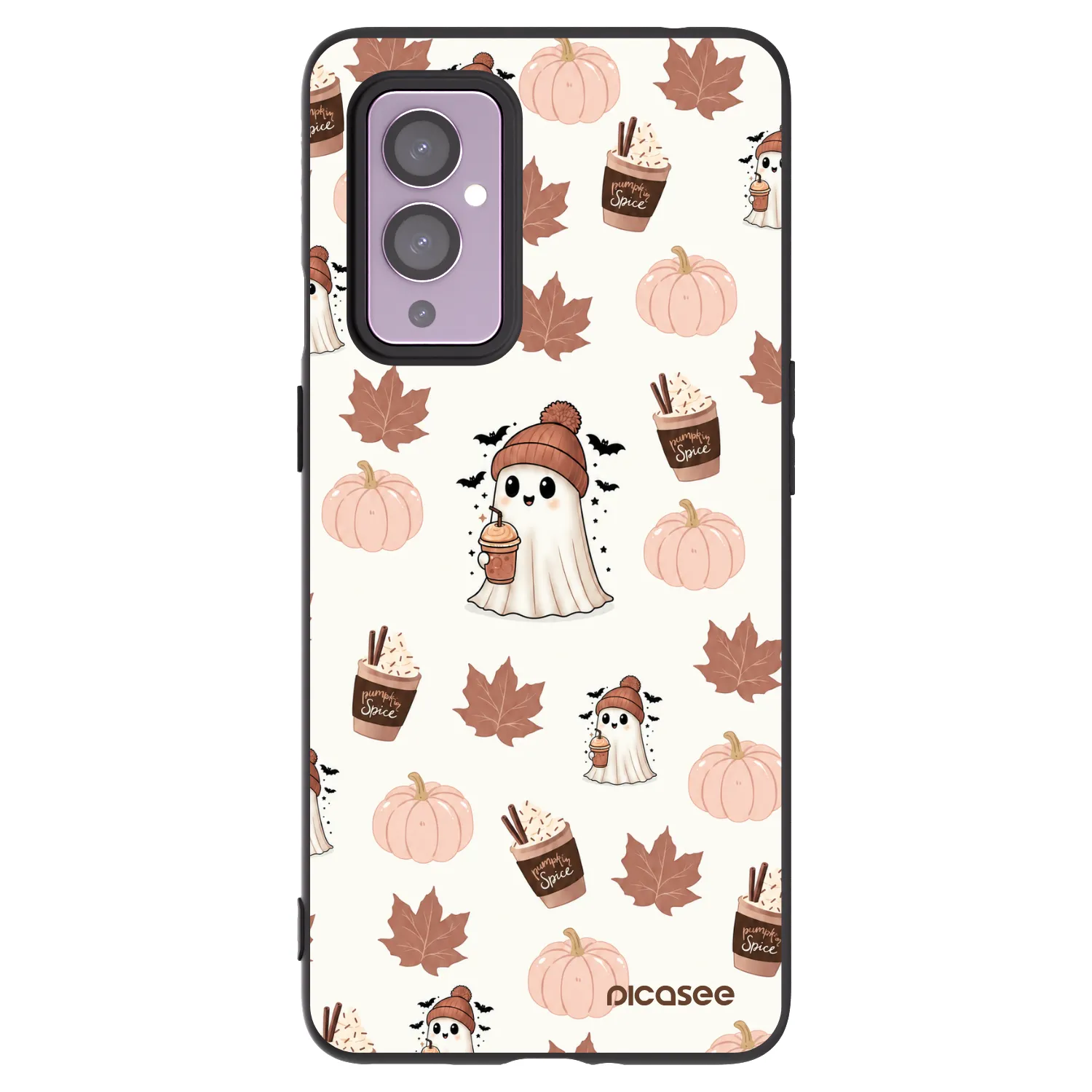 Picasee OnePlus 9 Hülle - Schwarzes Silikon - Pumpkin spice