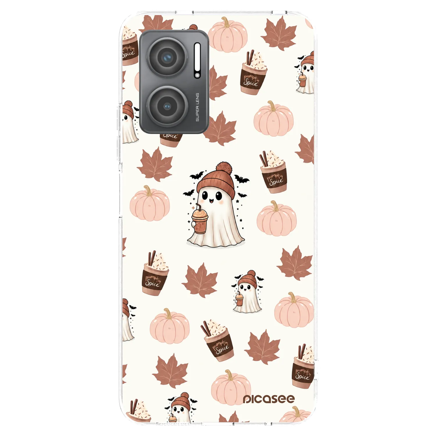 Picasee Xiaomi Redmi 10 5G Hülle - Transparentes Silikon - Pumpkin spice