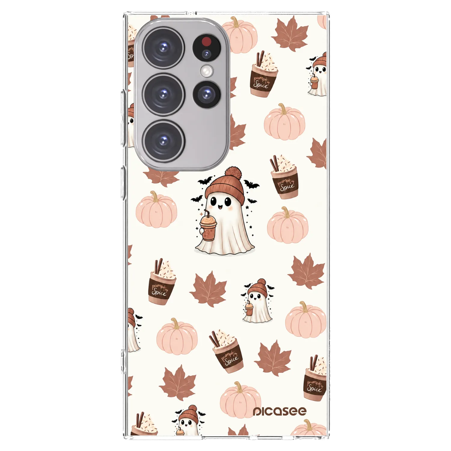 Picasee Samsung Galaxy S23 Ultra 5G Hülle - Transparentes Silikon - Pumpkin spice