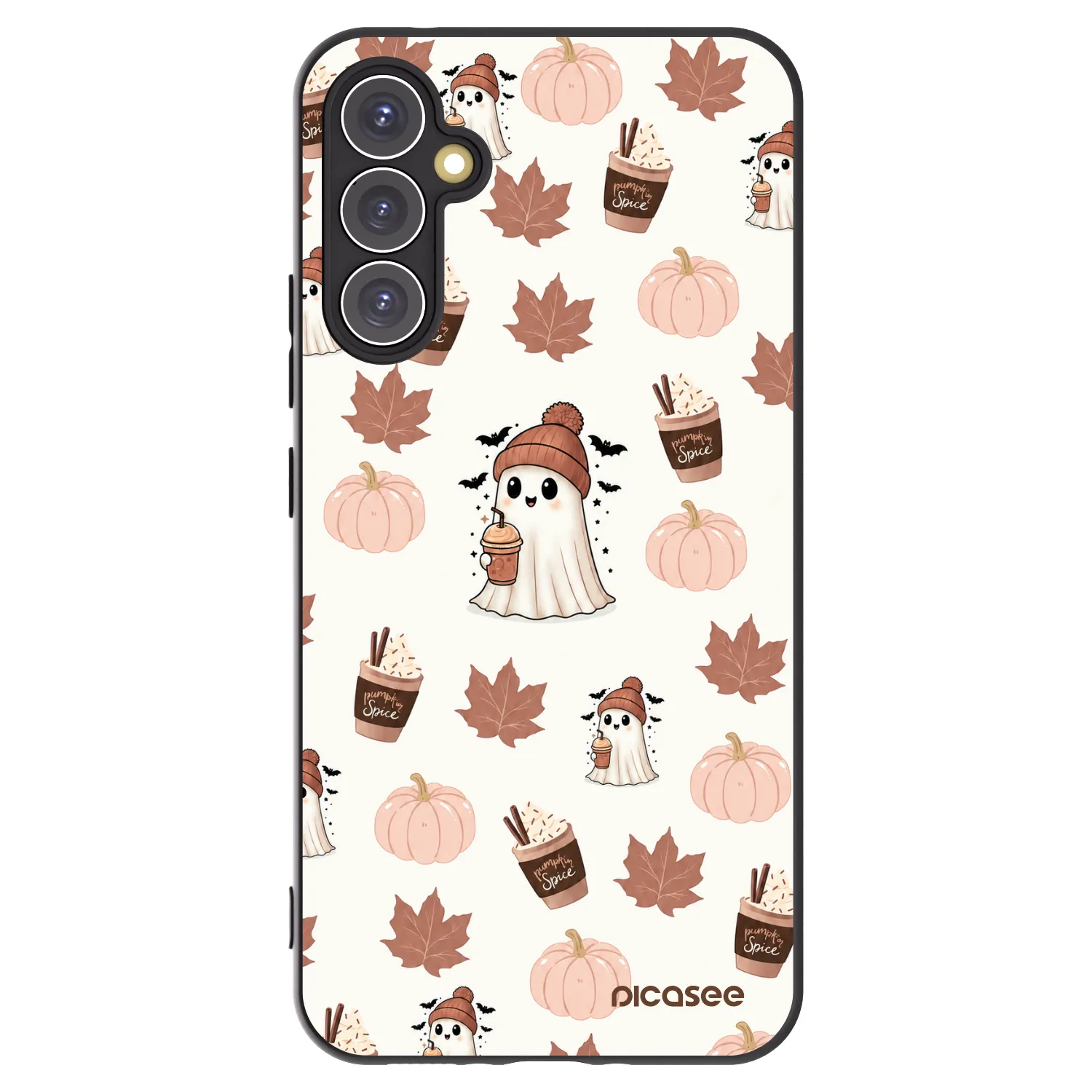 Picasee Samsung Galaxy A34 5G A346B Hülle - Schwarzes Silikon - Pumpkin spice
