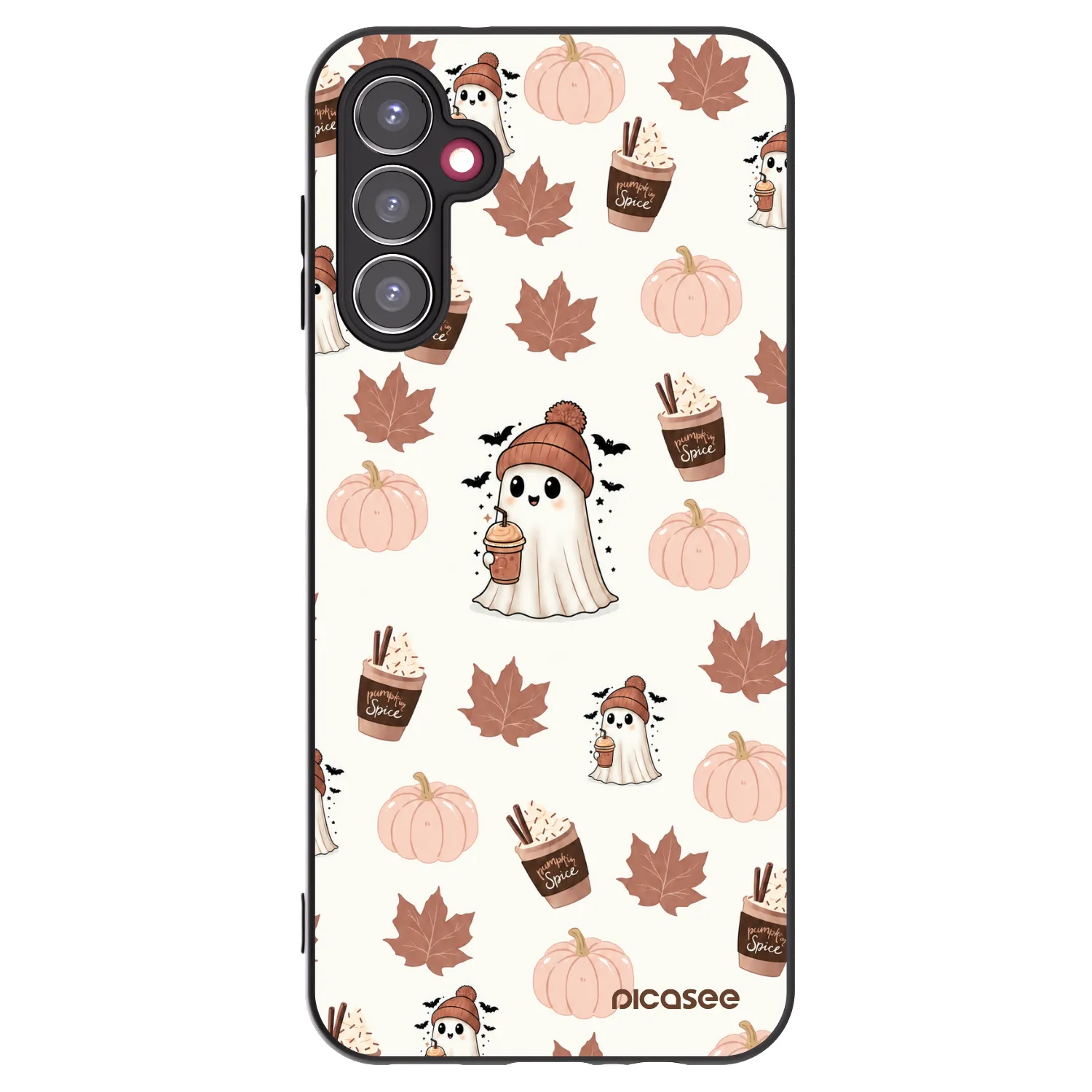 Picasee Samsung Galaxy A14 4G A145R Hülle - Schwarzes Silikon - Pumpkin spice