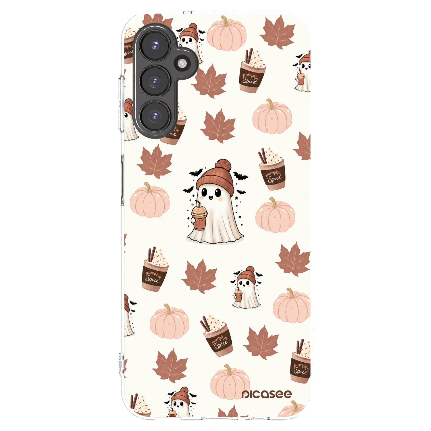 Picasee Samsung Galaxy A14 4G A145R Hülle - Transparentes Silikon - Pumpkin spice