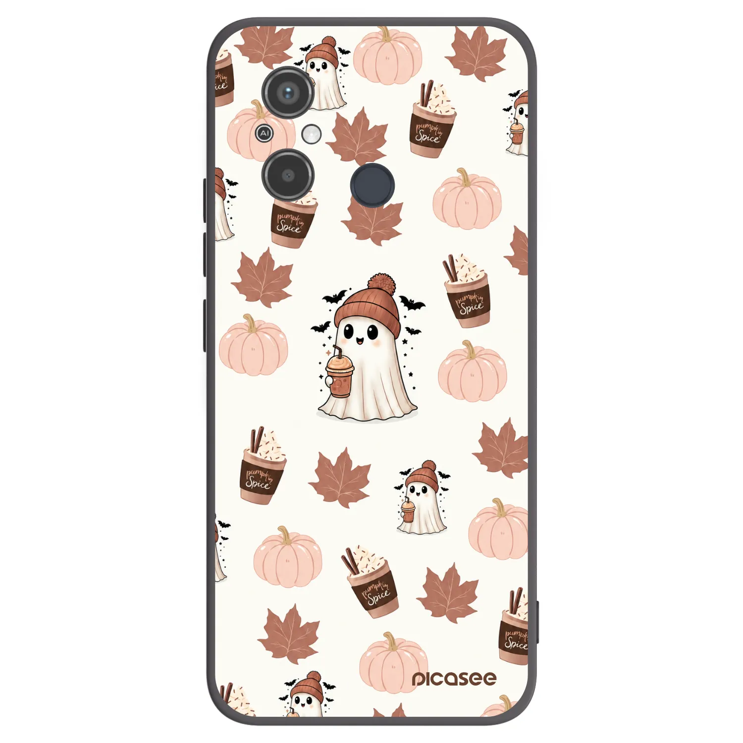 Picasee Xiaomi Redmi 12C Hülle - Schwarzes Silikon - Pumpkin spice