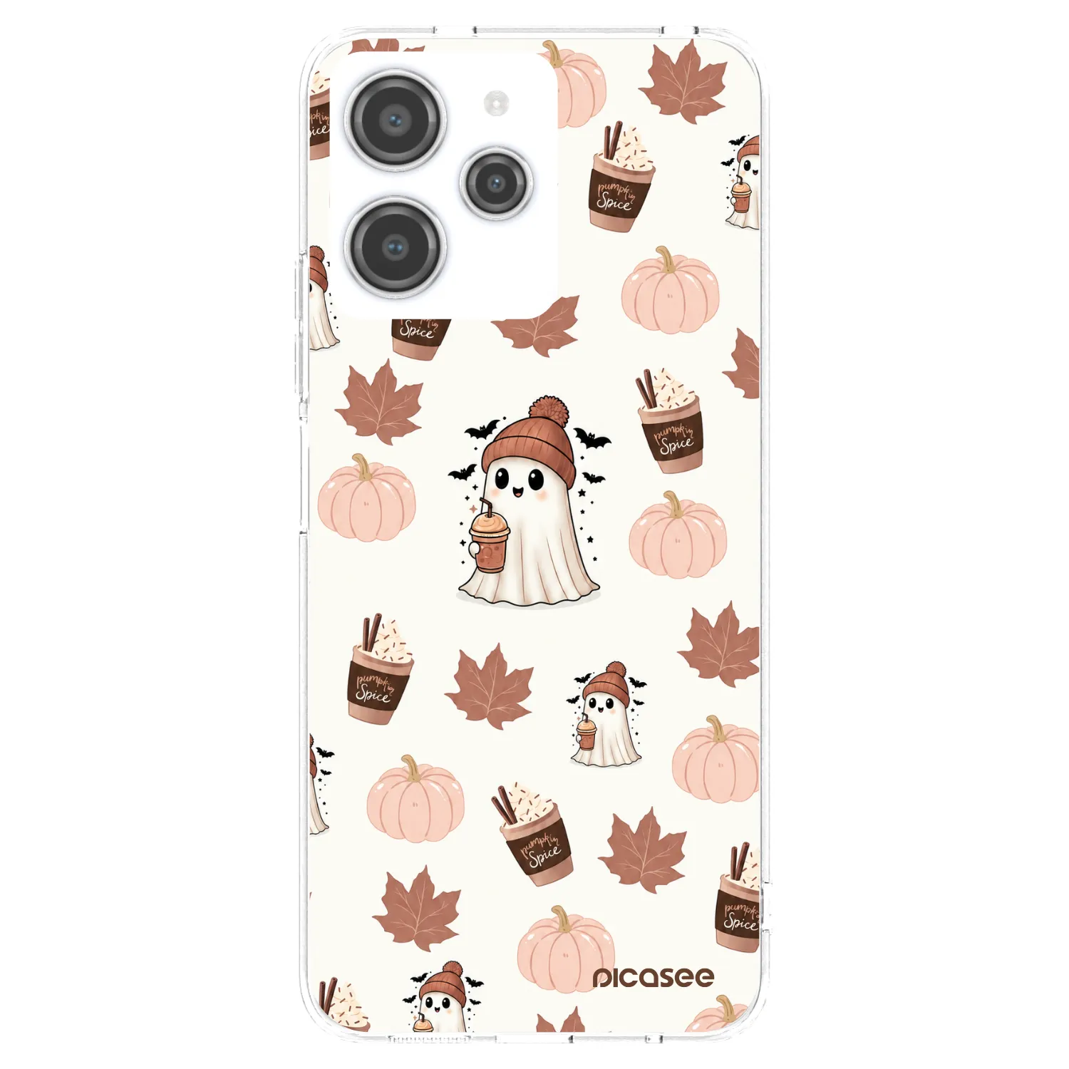 Picasee Xiaomi Redmi 12 4G Hülle - Transparentes Silikon - Pumpkin spice