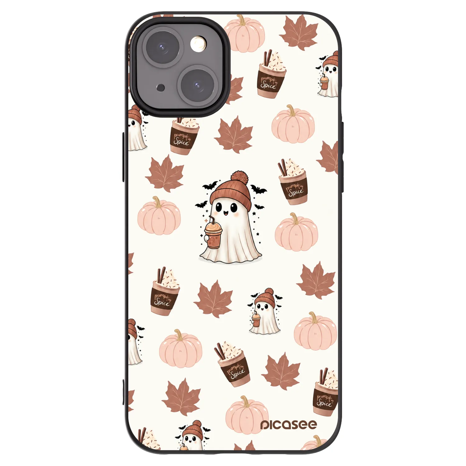 Picasee Apple iPhone 15 Plus Hülle - Schwarzes Silikon - Pumpkin spice