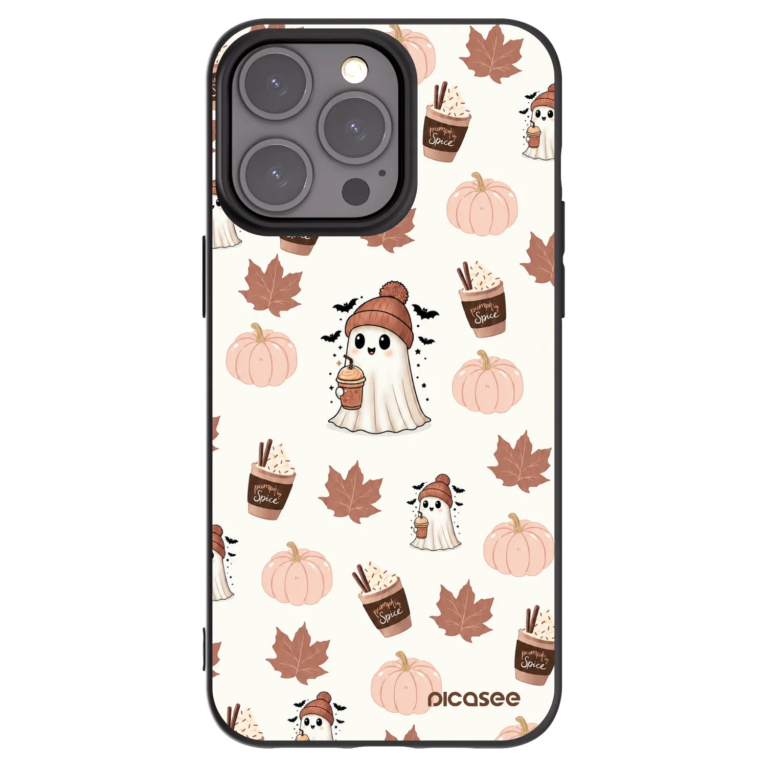 Picasee Apple iPhone 15 Pro Max Hülle - Schwarzes Silikon - Pumpkin spice