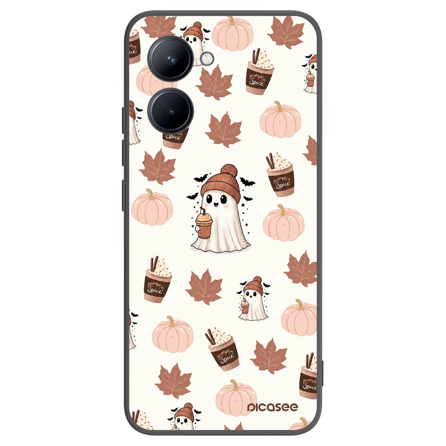 Picasee Realme C33 (2023) Hülle - Schwarzes Silikon - Pumpkin spice