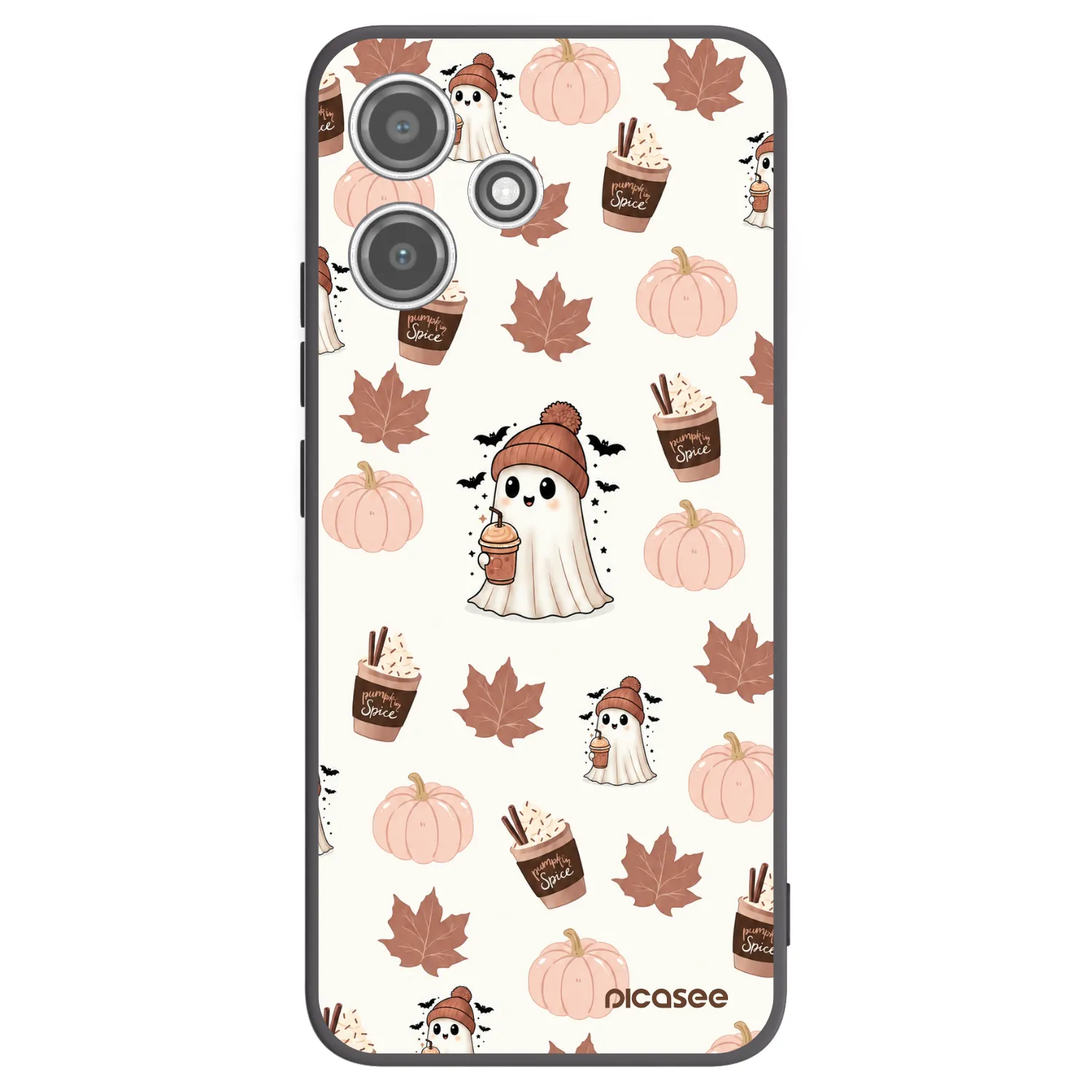 Picasee Xiaomi Redmi 12 5G Hülle - Schwarzes Silikon - Pumpkin spice