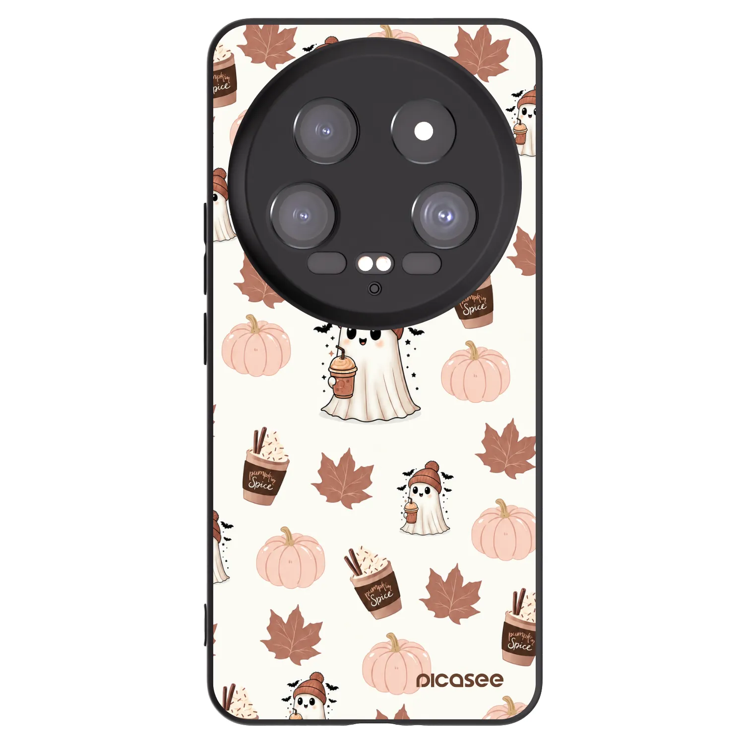 Picasee Xiaomi 14 Ultra Hülle - Schwarzes Silikon - Pumpkin spice