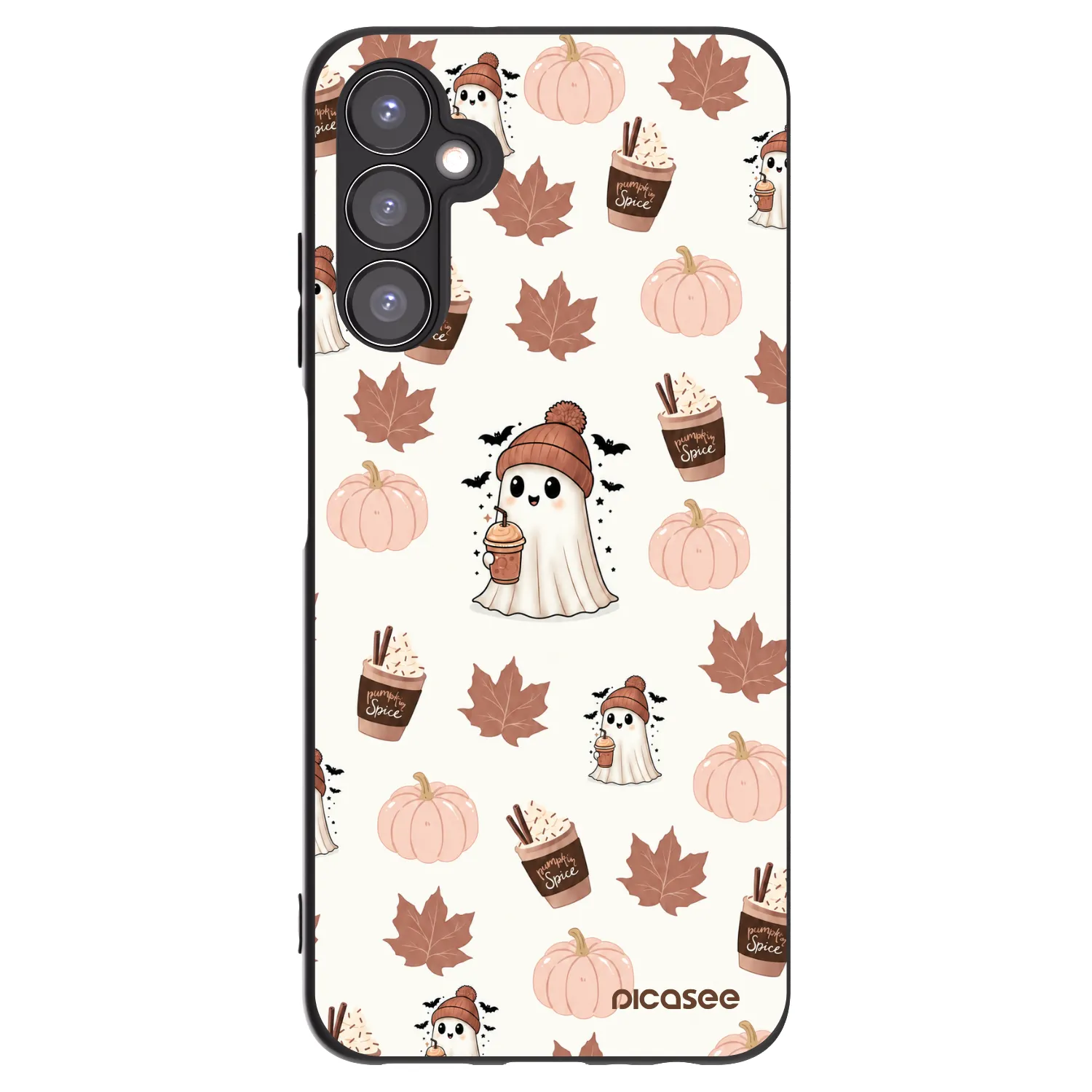 Picasee Samsung Galaxy A05s A057G Hülle - Schwarzes Silikon - Pumpkin spice