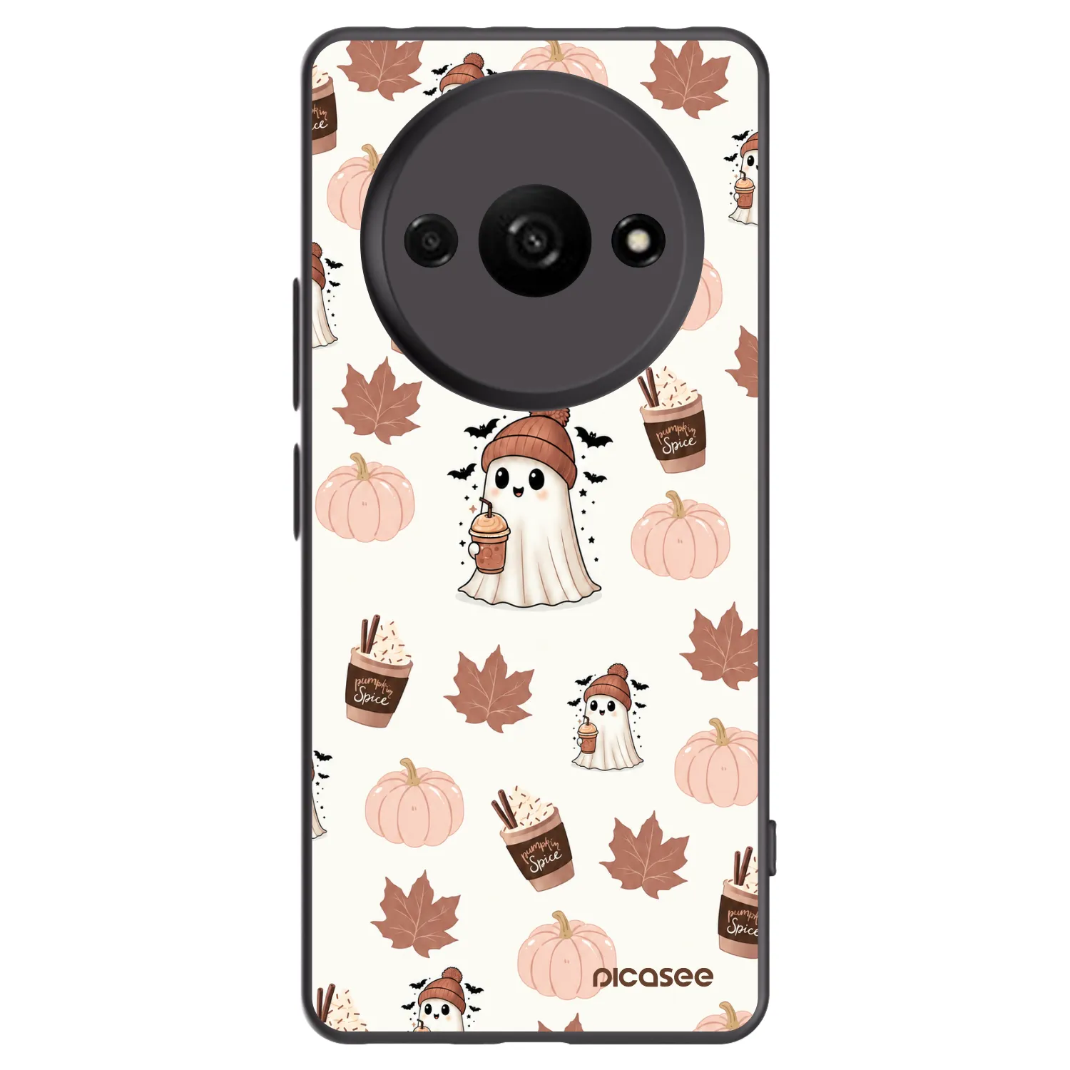 Picasee Xiaomi Redmi A3 Hülle - Schwarzes Silikon - Pumpkin spice