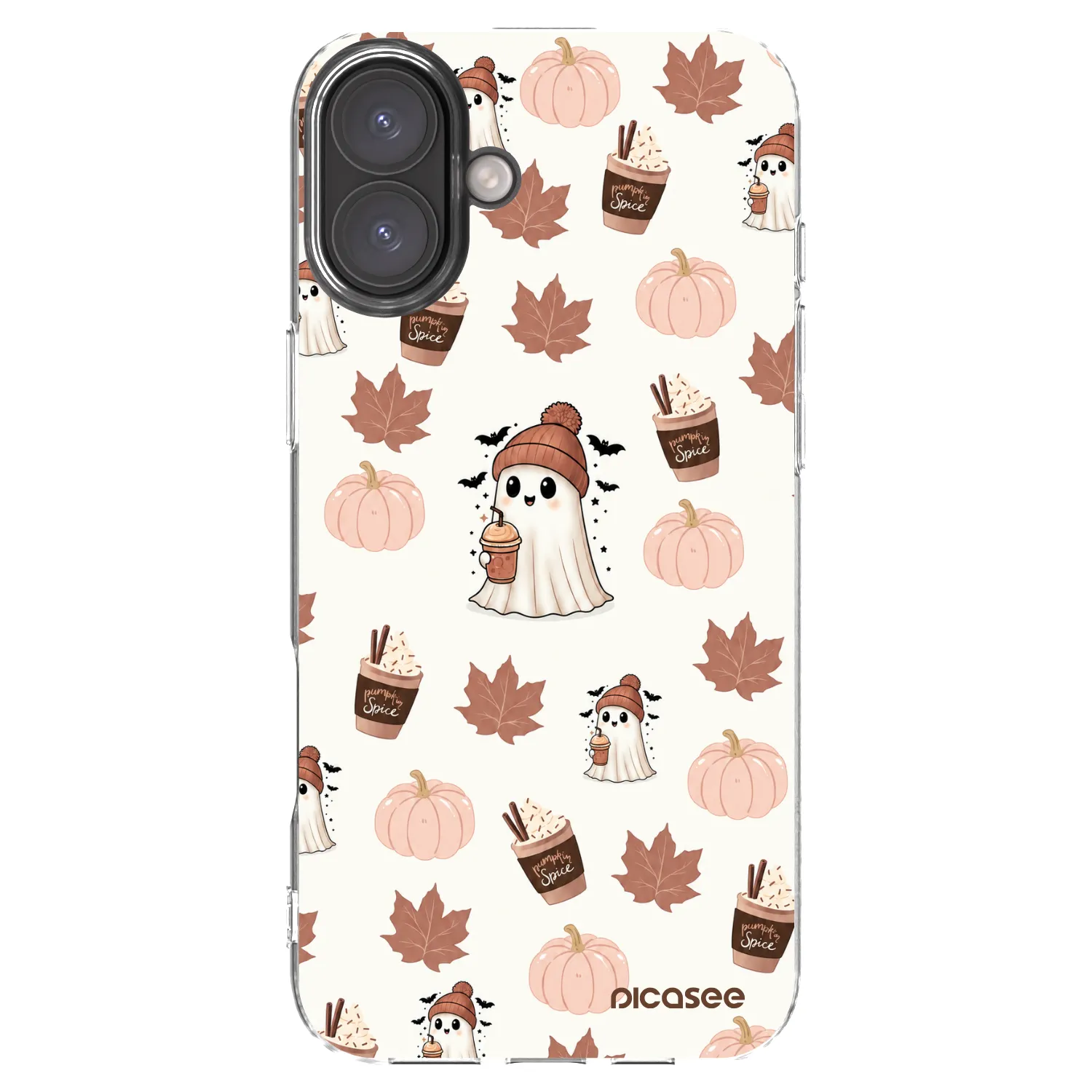 Picasee Apple iPhone 16 Plus Hülle - Transparentes Silikon - Pumpkin spice