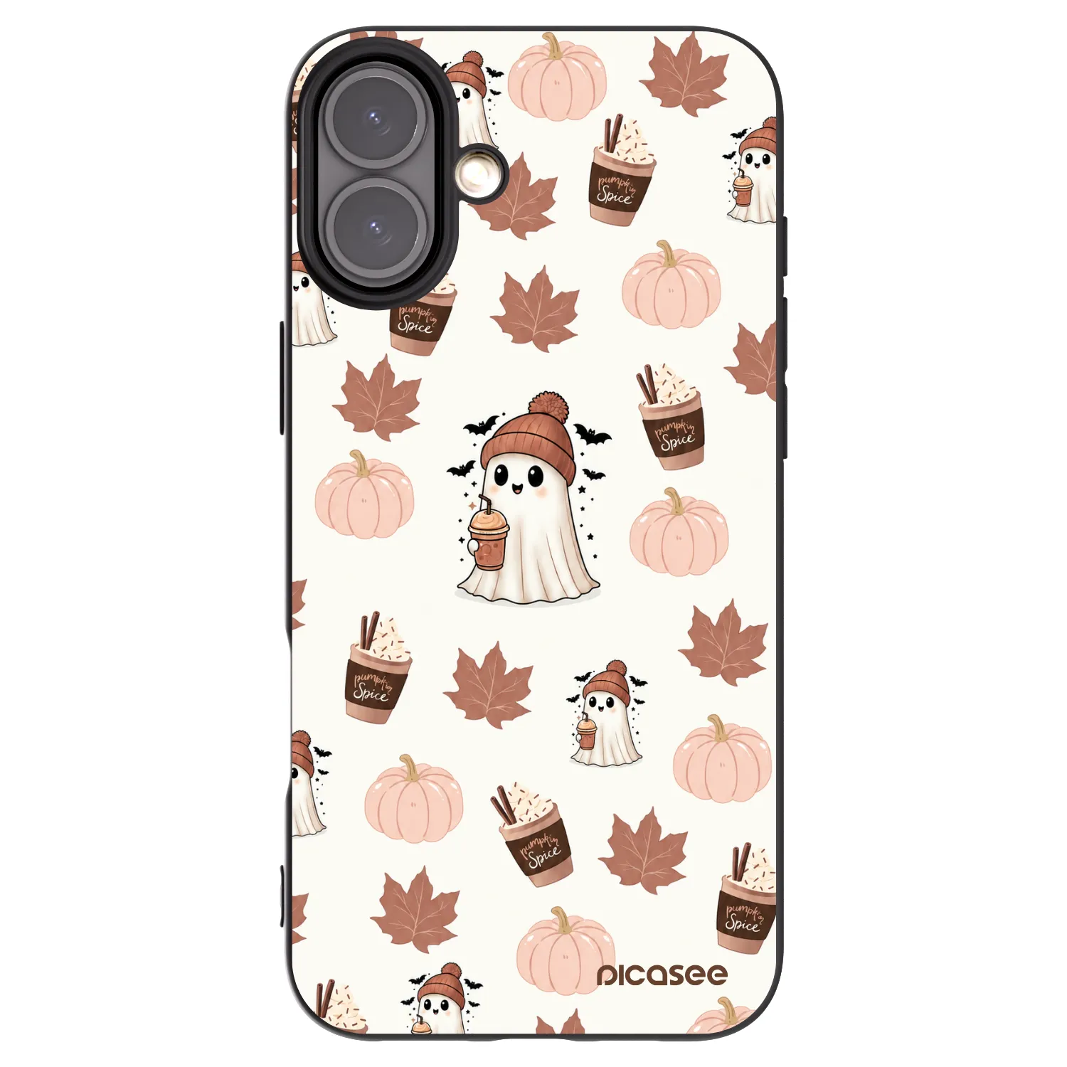 Picasee Apple iPhone 16 Plus Hülle - Schwarzes Silikon - Pumpkin spice