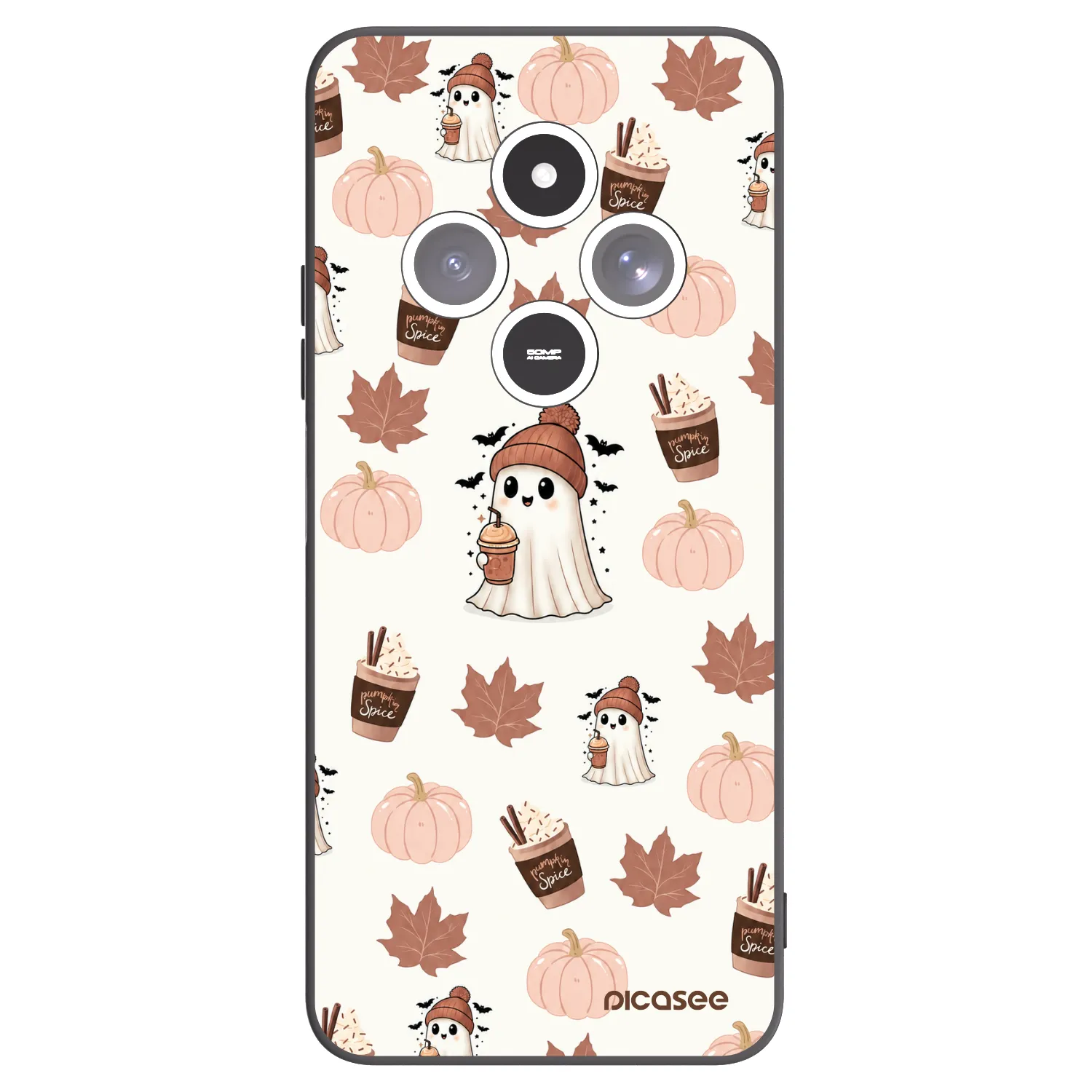 Picasee Xiaomi Redmi 14C Hülle - Schwarzes Silikon - Pumpkin spice
