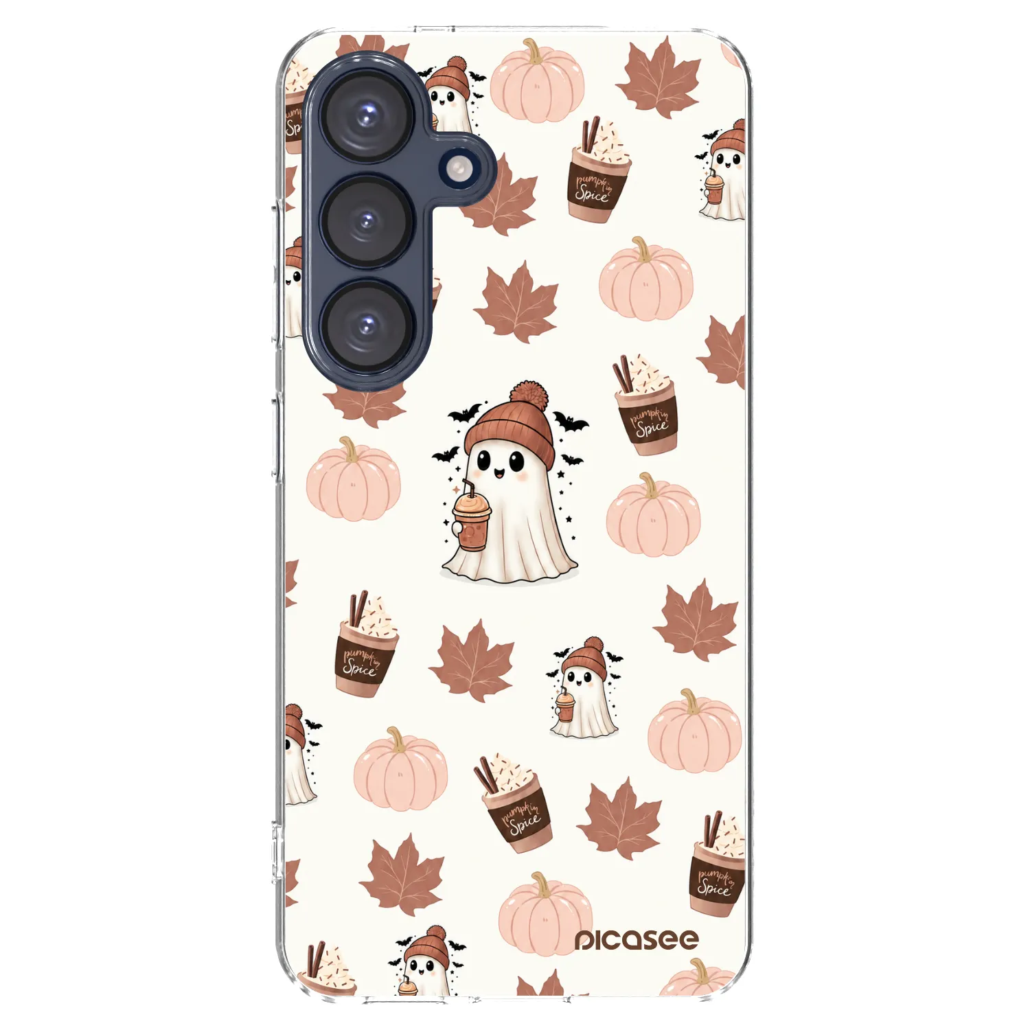 Picasee Samsung Galaxy S25 5G Hülle - Transparentes Silikon - Pumpkin spice