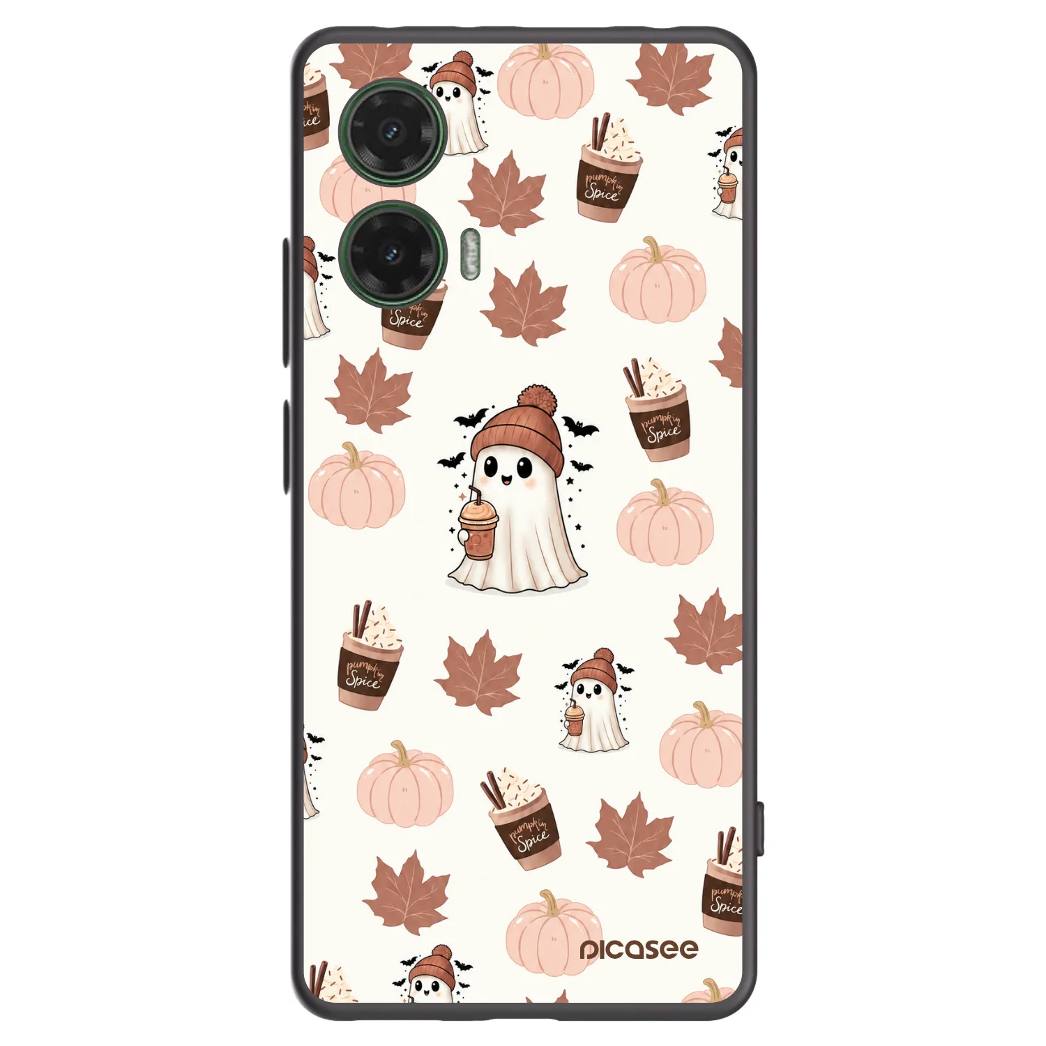 Picasee Motorola Moto G35 5G Hülle - Schwarzes Silikon - Pumpkin spice